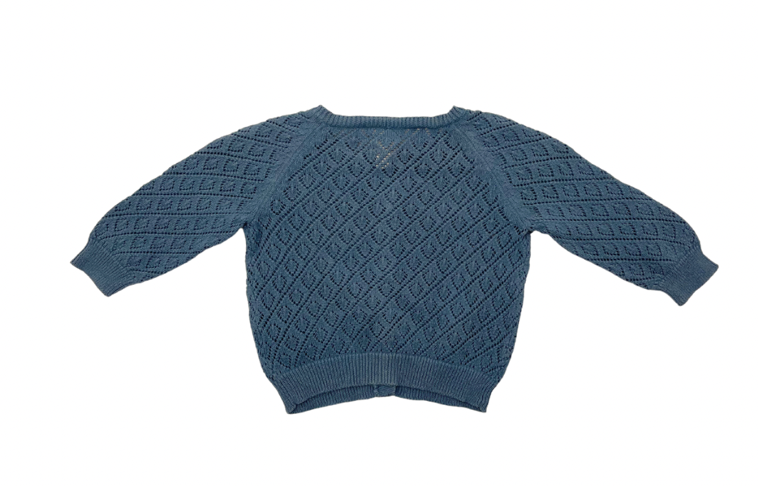 Blue baby cardigan - 6 months BONTON - Seconde Main Blue