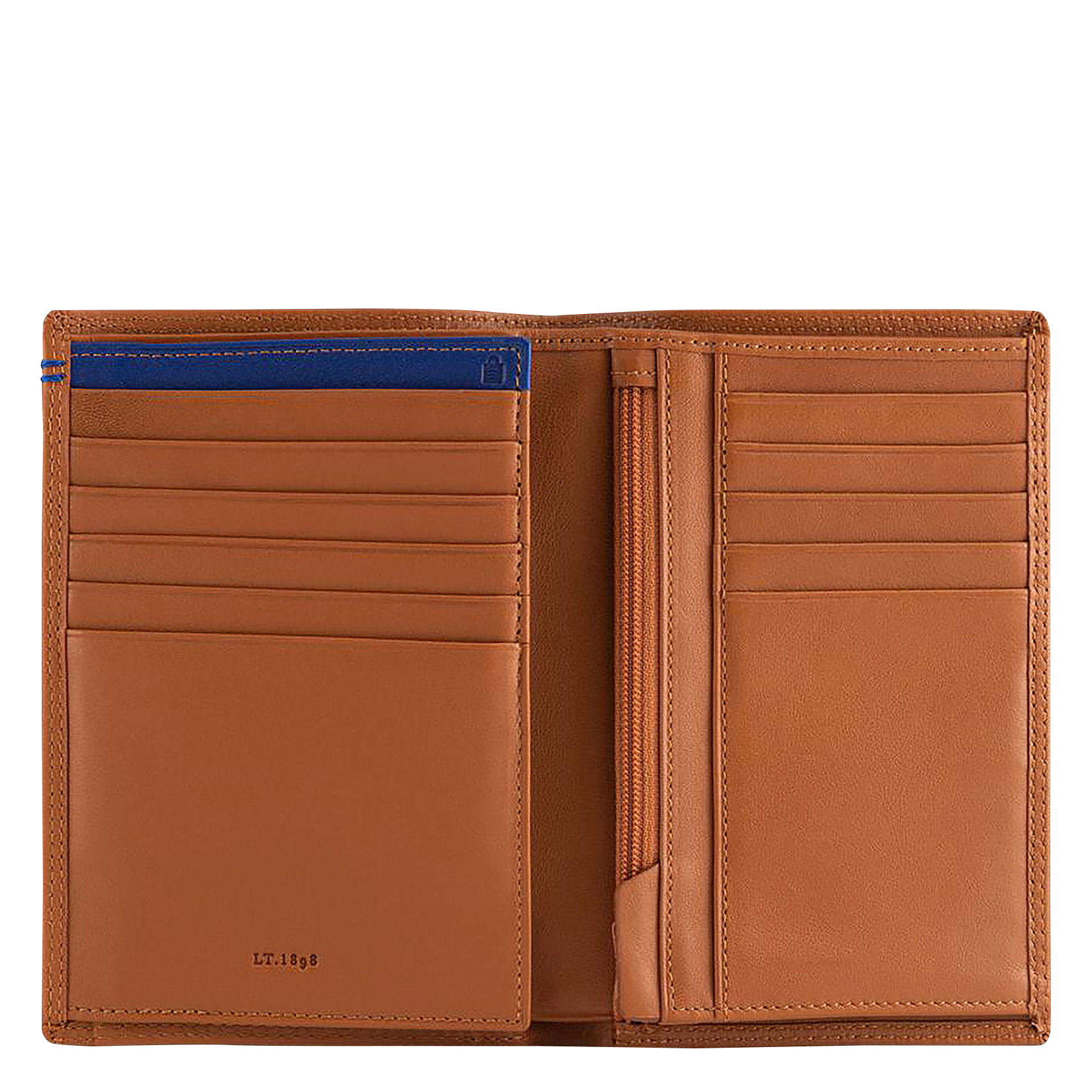 Kleine, leren portemonnee LE TANNEUR Bruin