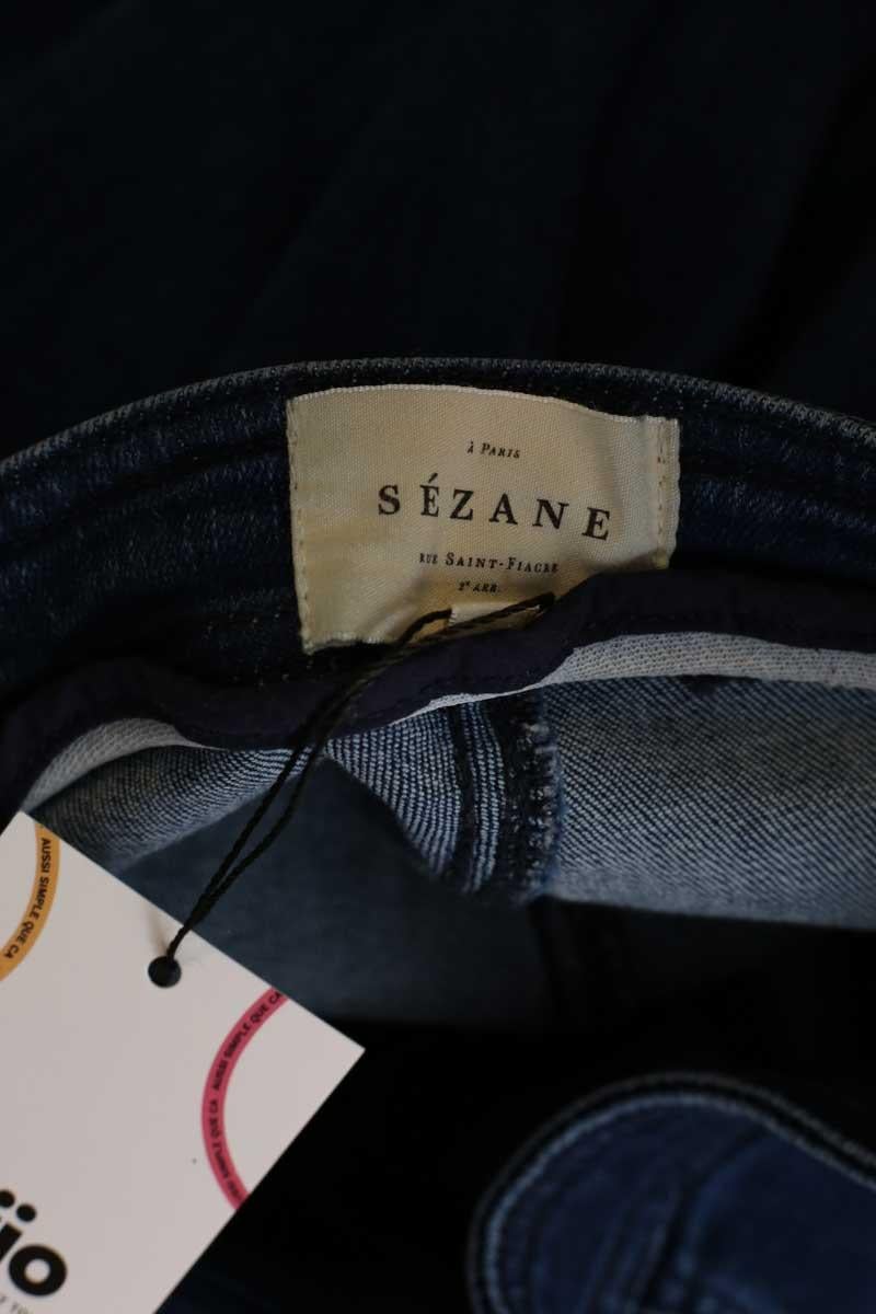 Cotton skinny jeans SEZANE - Seconde main Blue