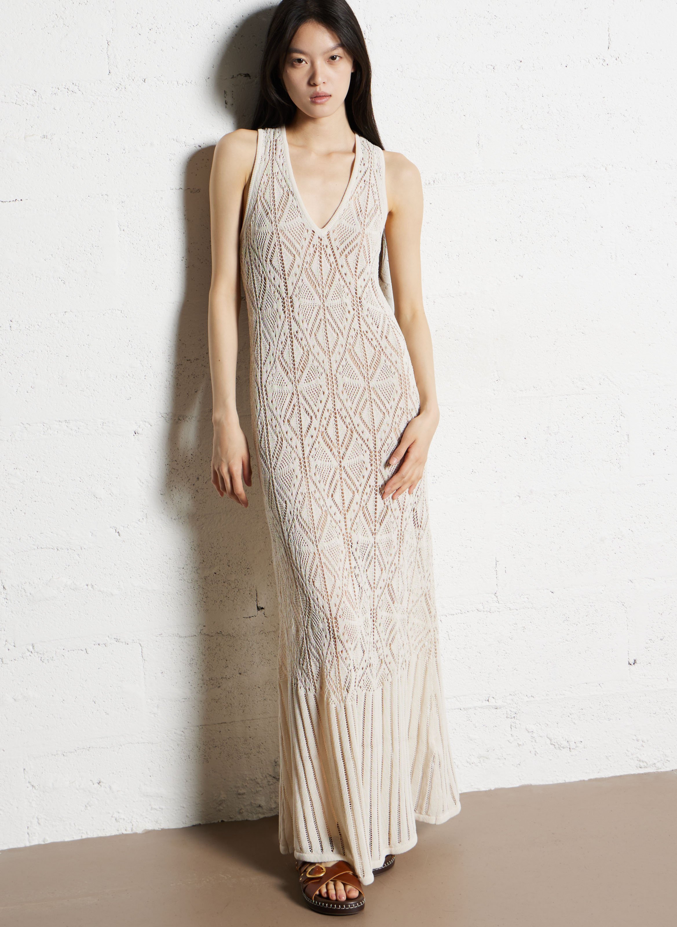 ワンピース LIU JO Woman Dress Natural WA5386MA44M C3721 3.0 ABITO MAGLIA NATURALE #C3721 - LIU JO Dress WA5386MA44M