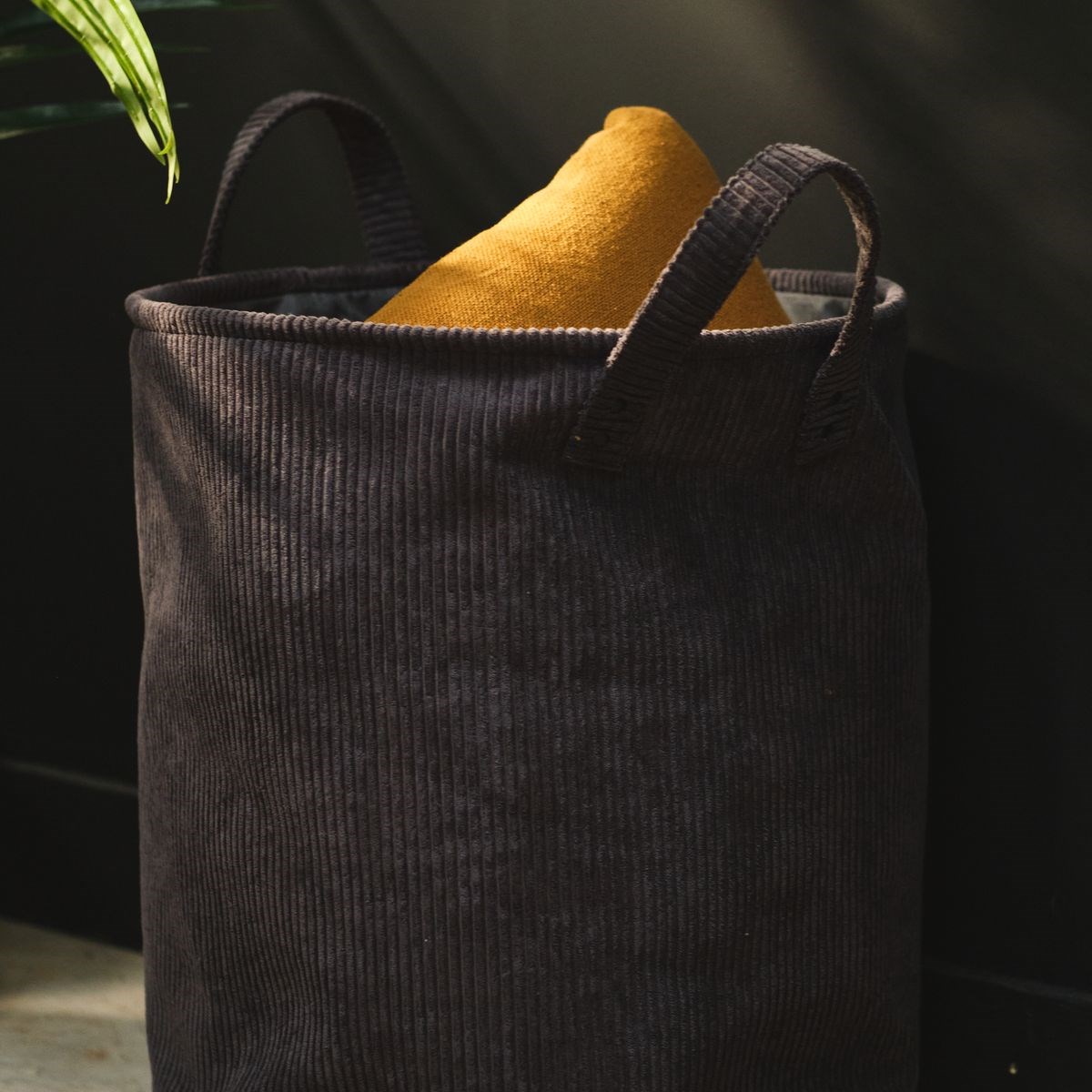 Panier de rangement avec anse en velours FACTORY Beige