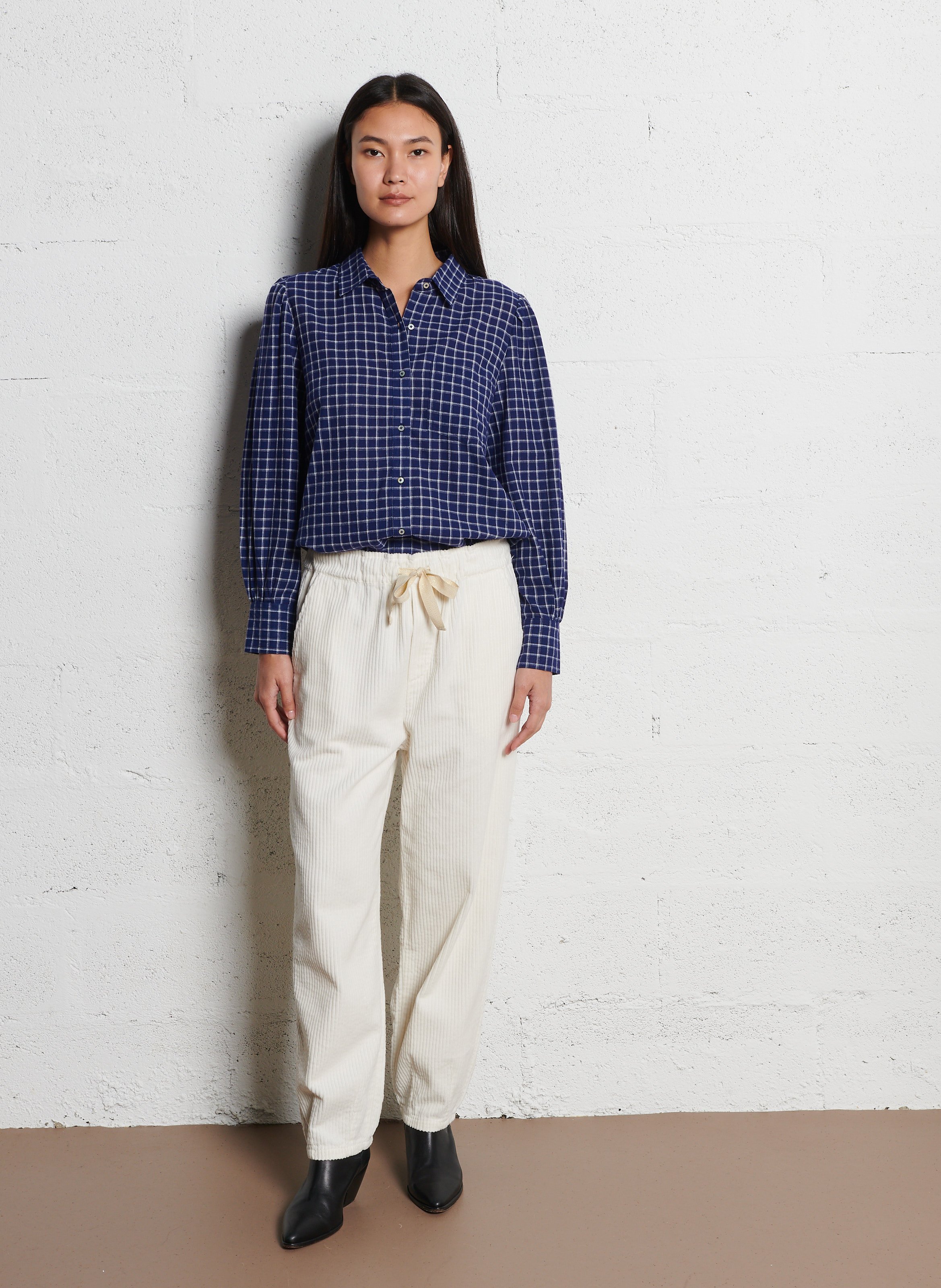 Baumwoll-Bluse EMILE ET IDA Blau