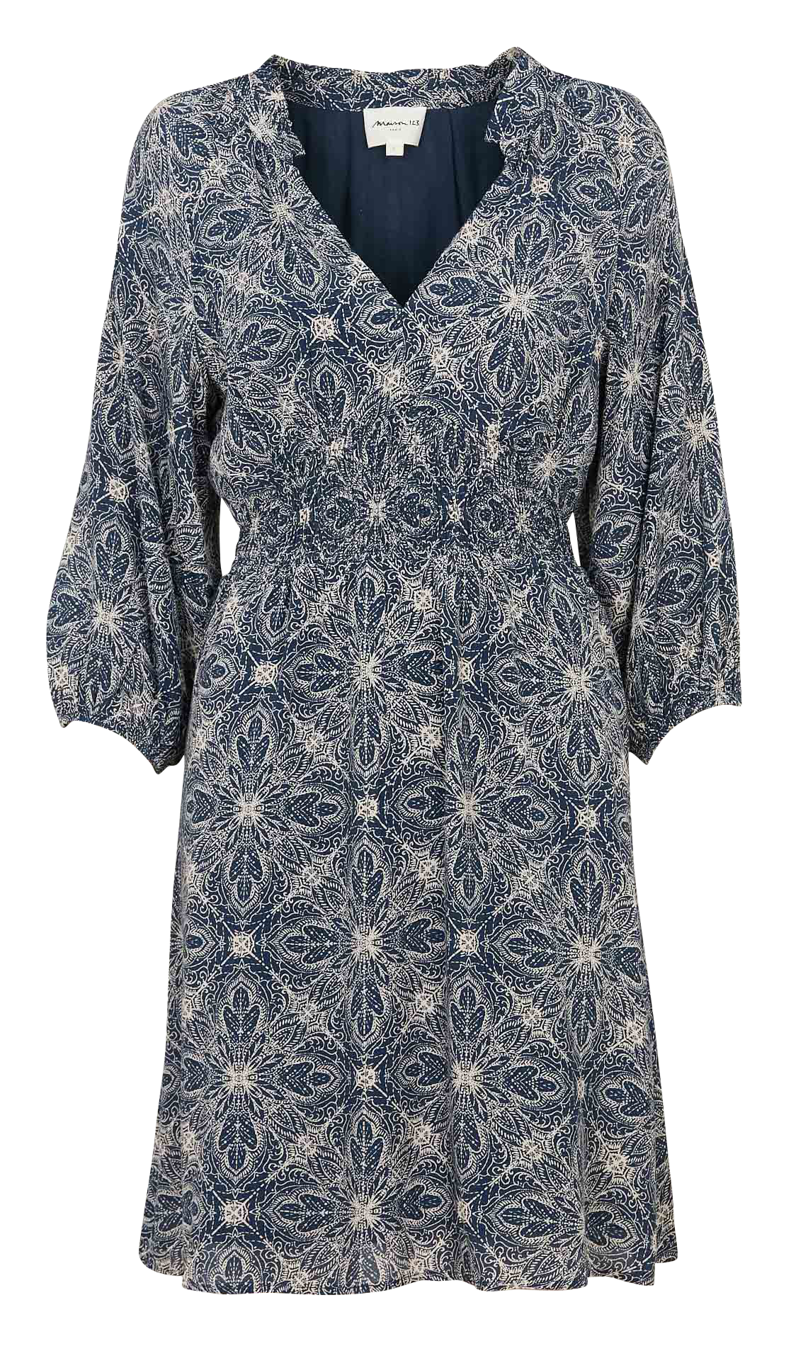 Bazimodo fluid printed short dress MAISON 123 Blue