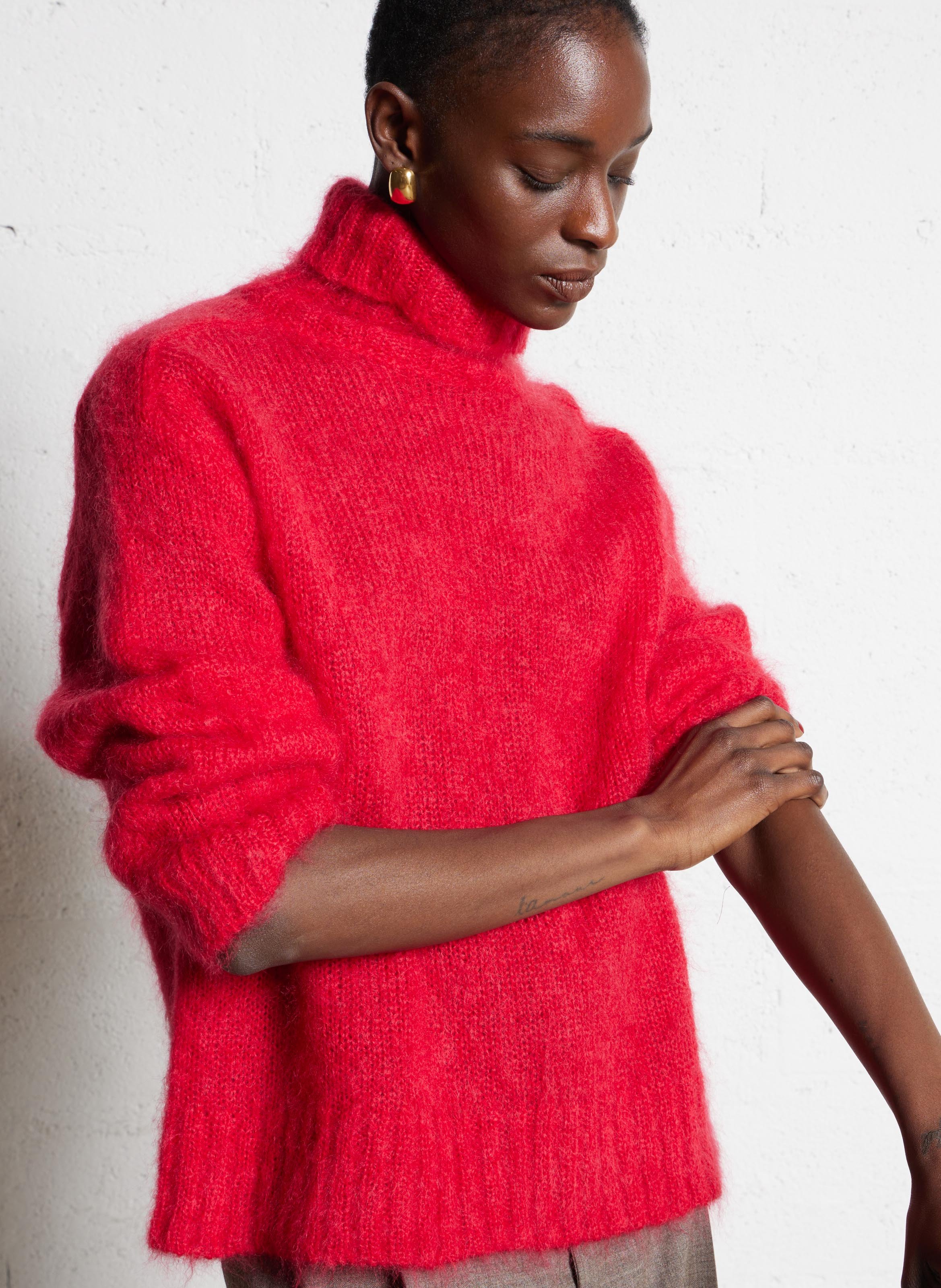 Coltrui - wolblend DES PETITS HAUTS Rood