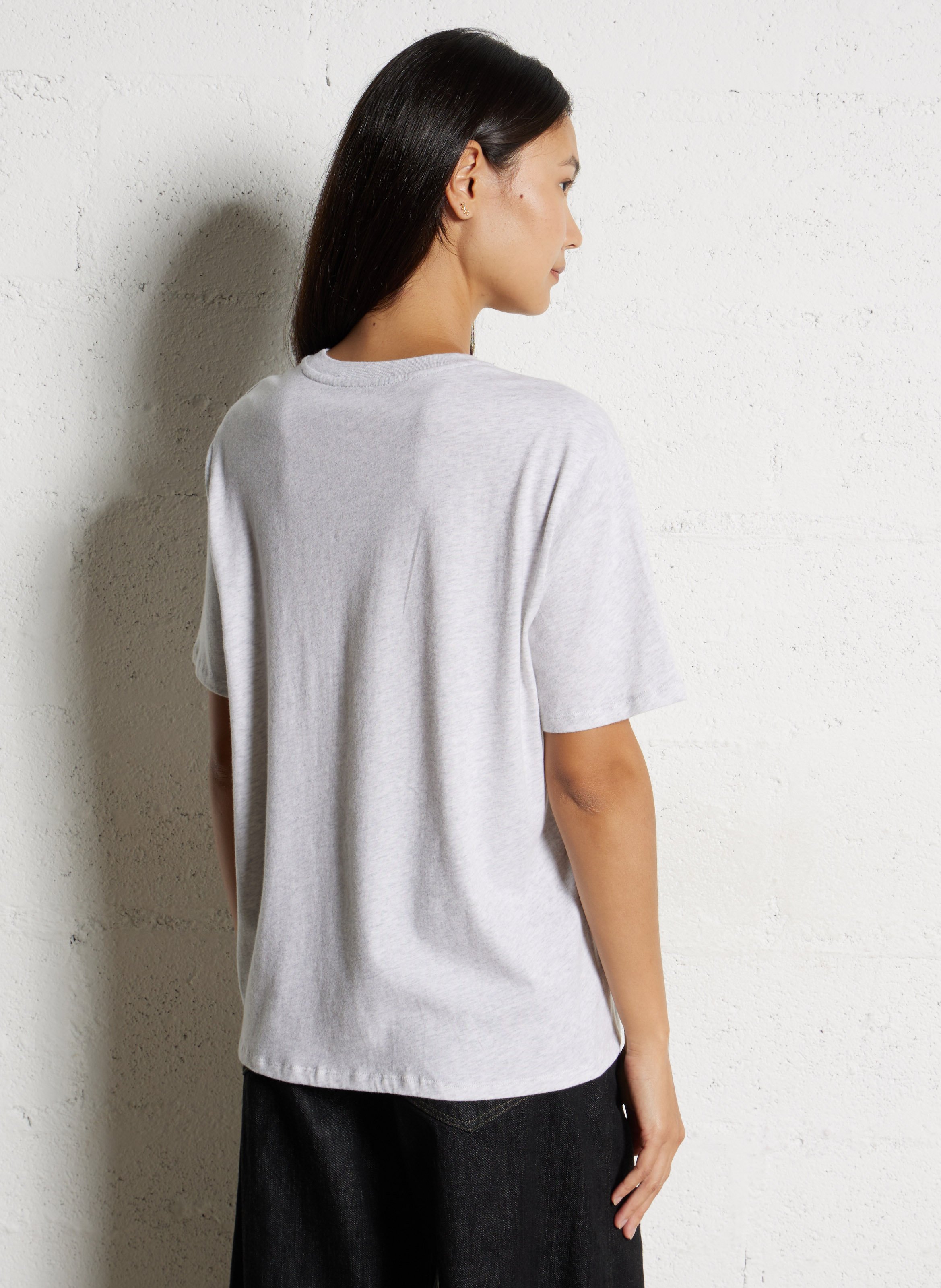 Round-neck organic cotton T-shirt MAJESTIC FILATURES Beige