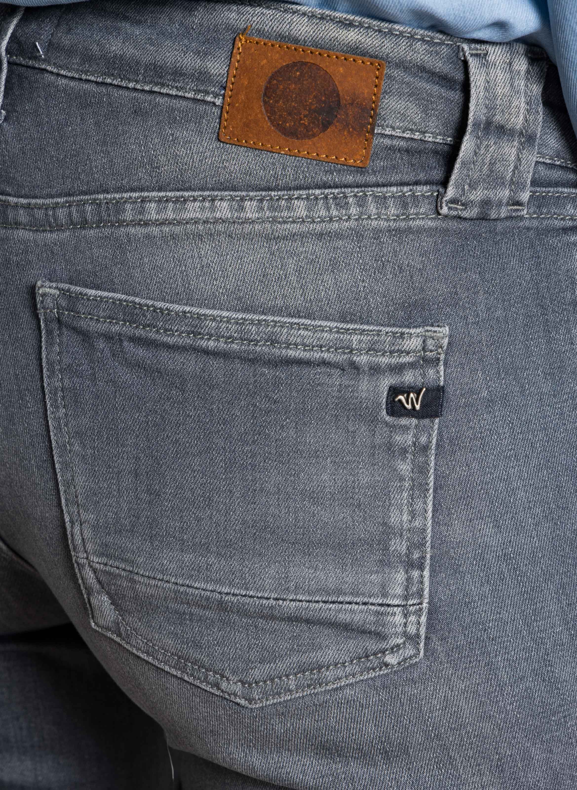 Jean évasé en coton mélangé LE TEMPS DES CERISES Gris