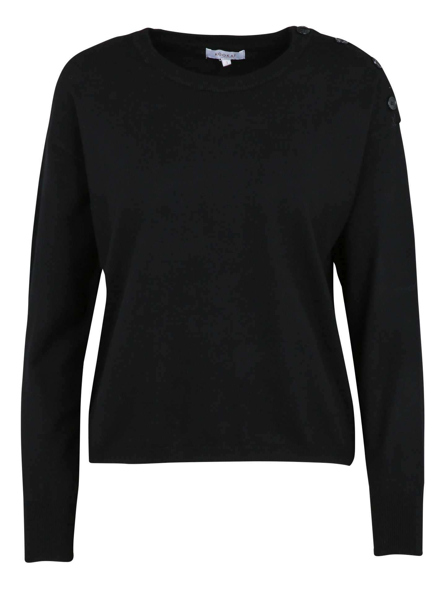 Kurzärmliger Pullover mit Rundhalsausschnitt KOOKAI Schwarz