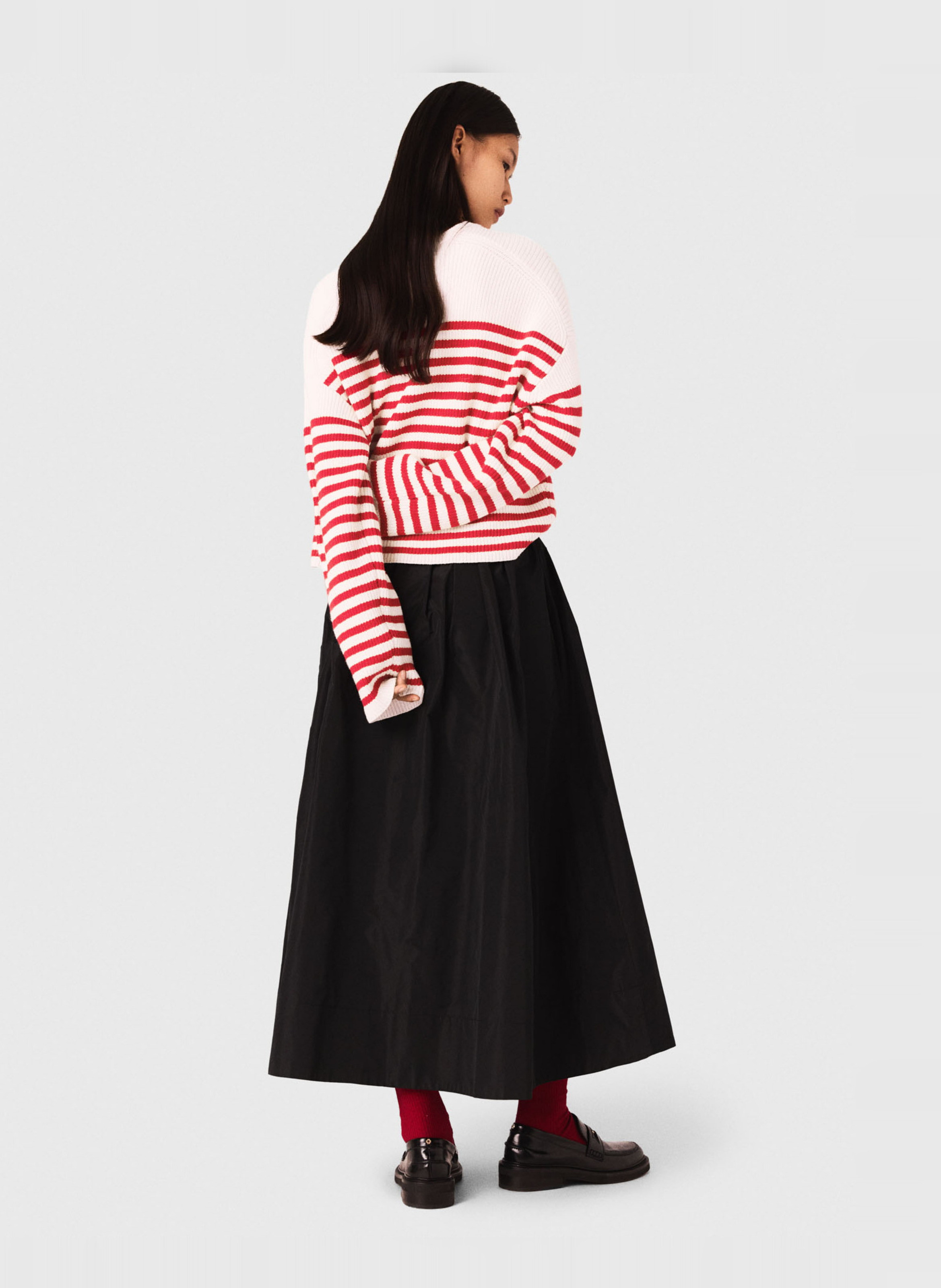 Jupe longue évasée MAJE Noir