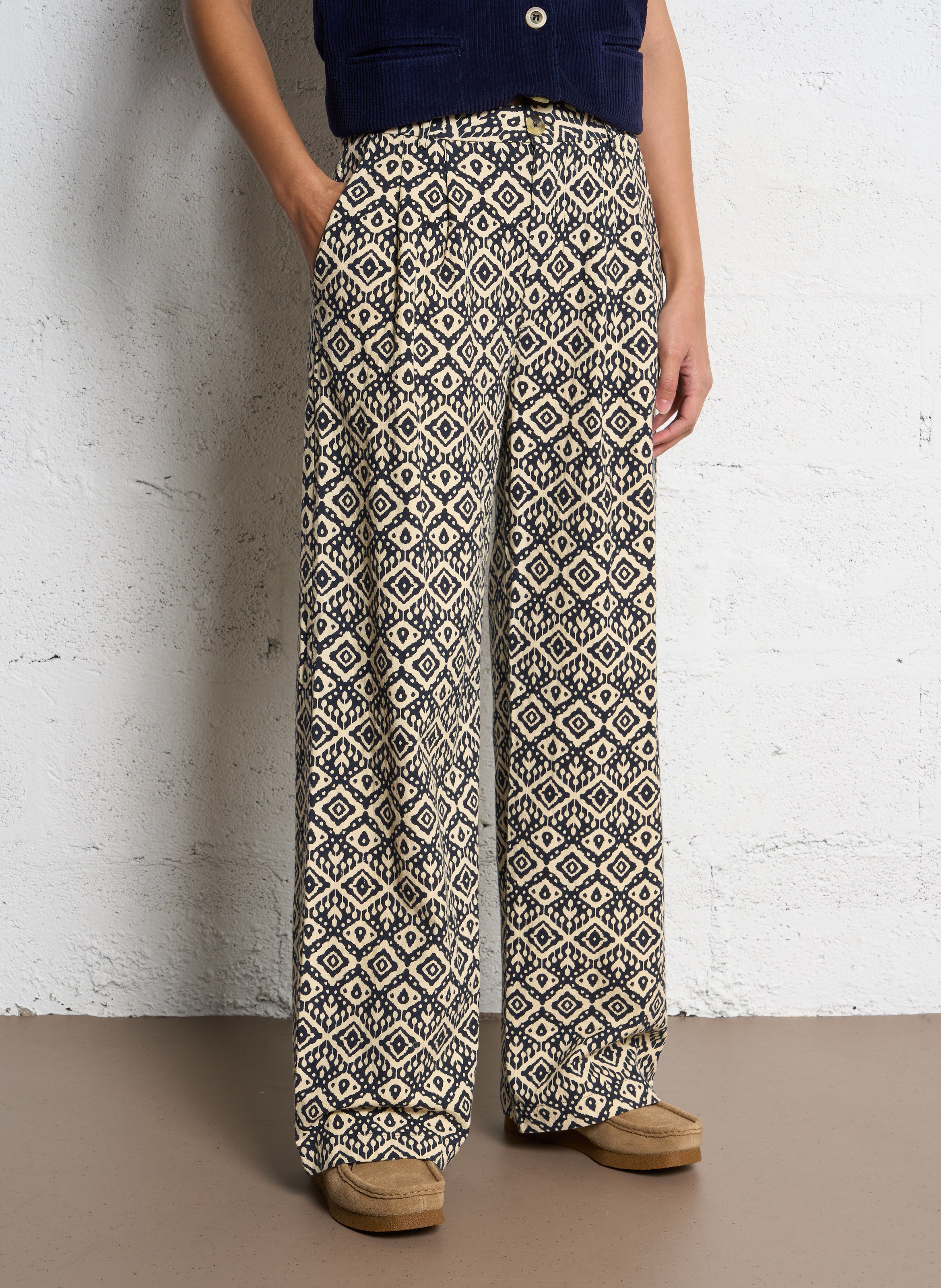 Wide cotton trousers  MAISON HOTEL Beige