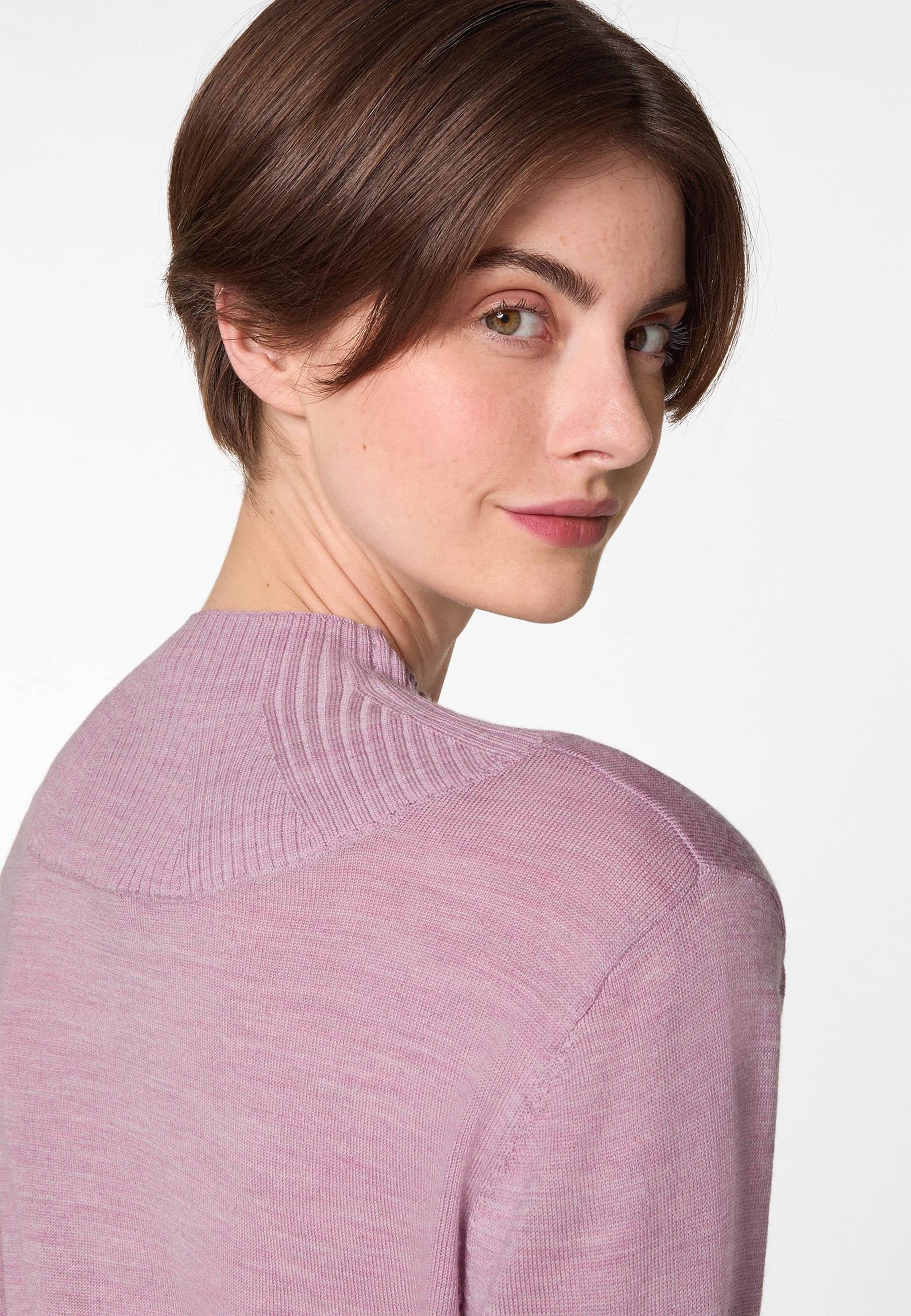High-neck merino wool sweater RODIER Pink
