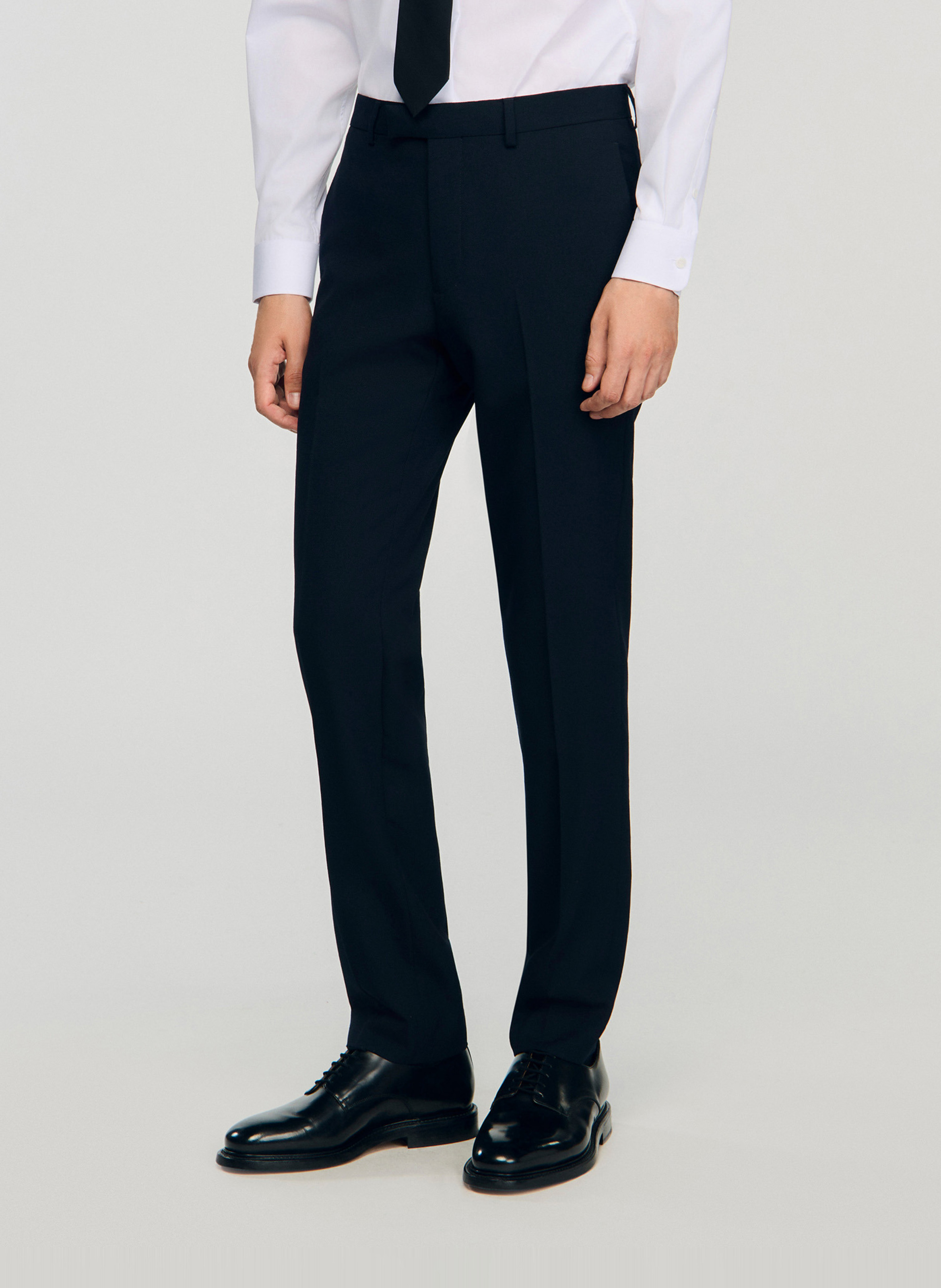Wool suit pants SANDRO Blue