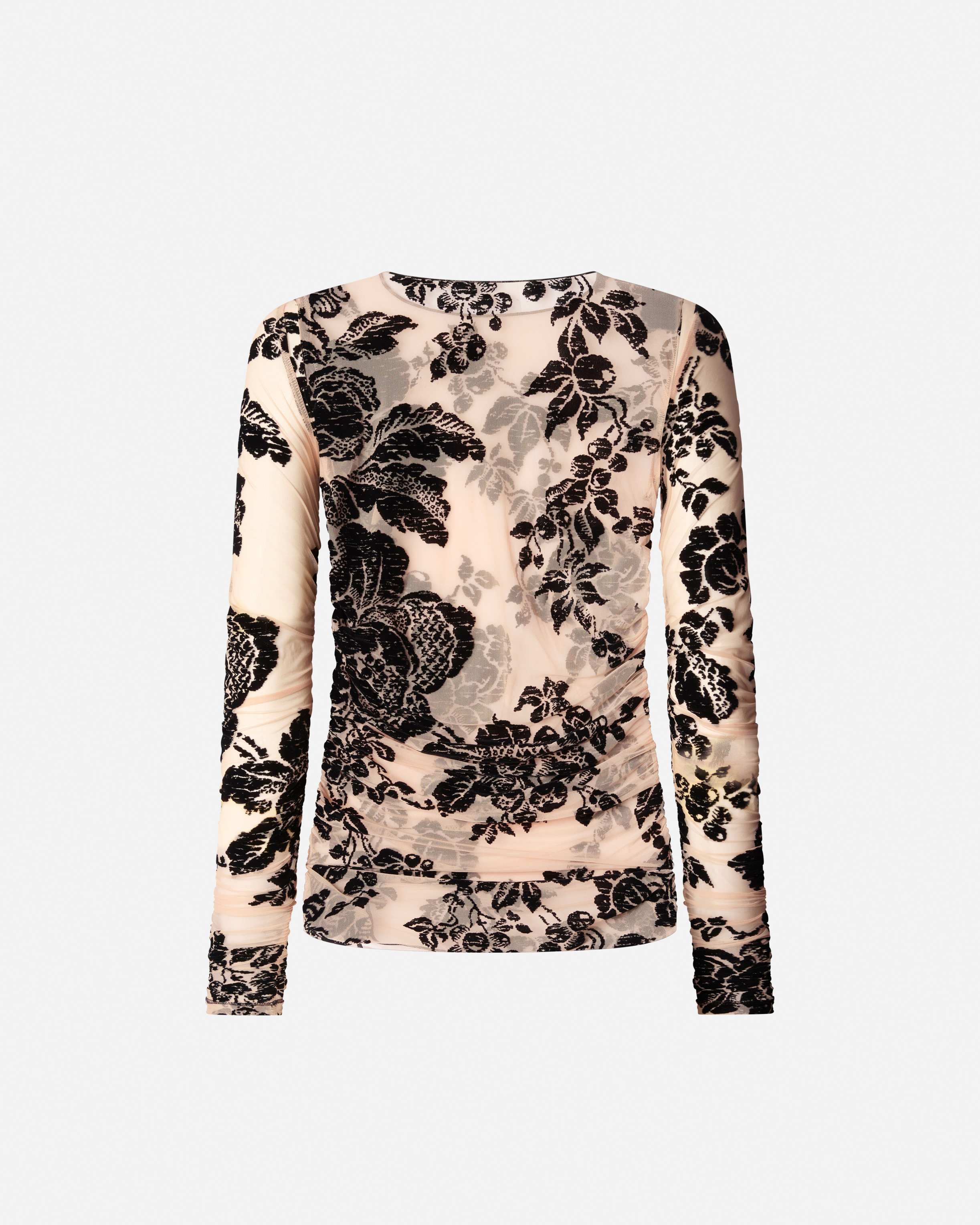 Sheer knit with flocked print PINKO Multicolored