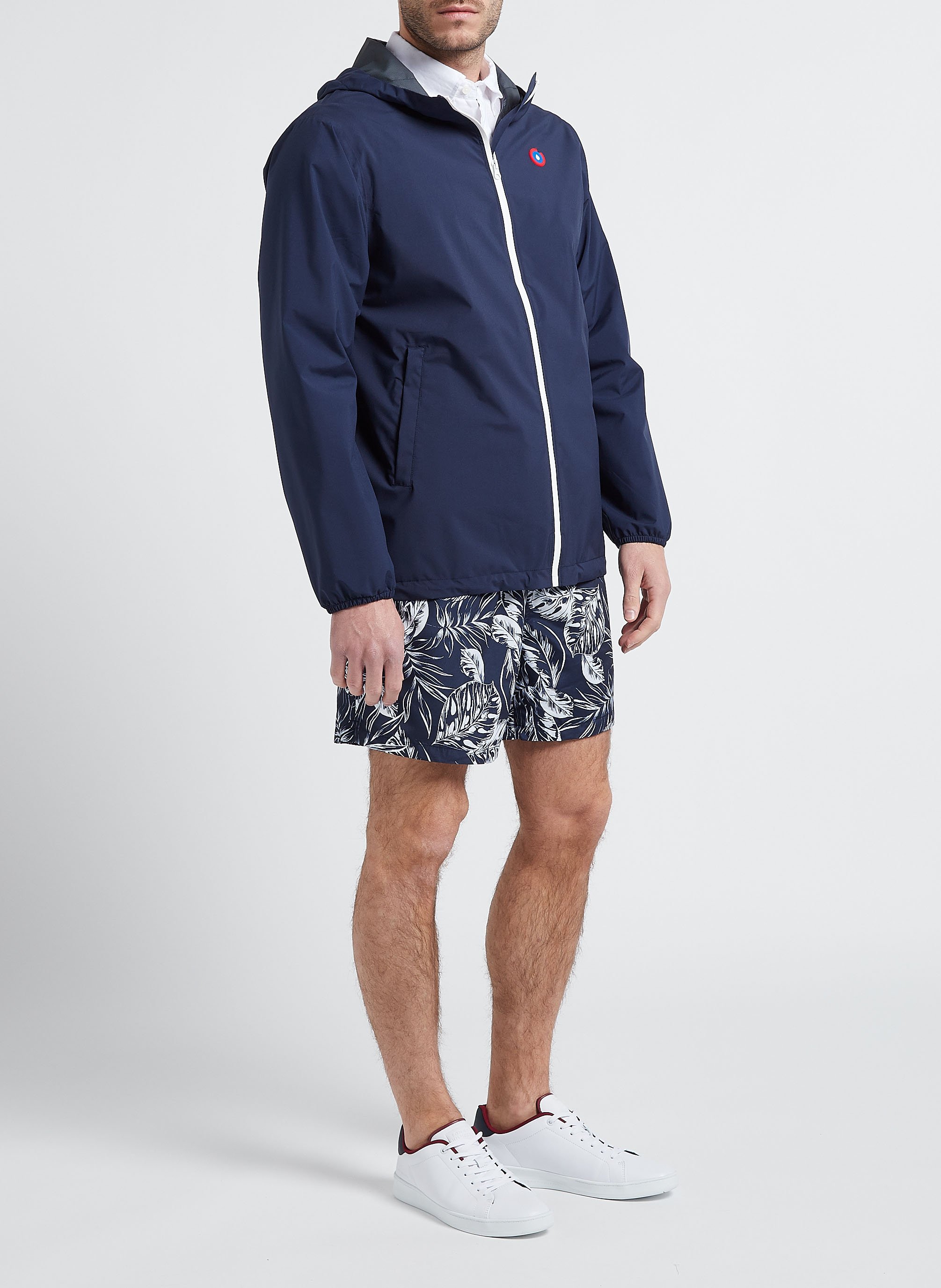 Kurze Regenjacke mit Kapuze FLOTTE Blau