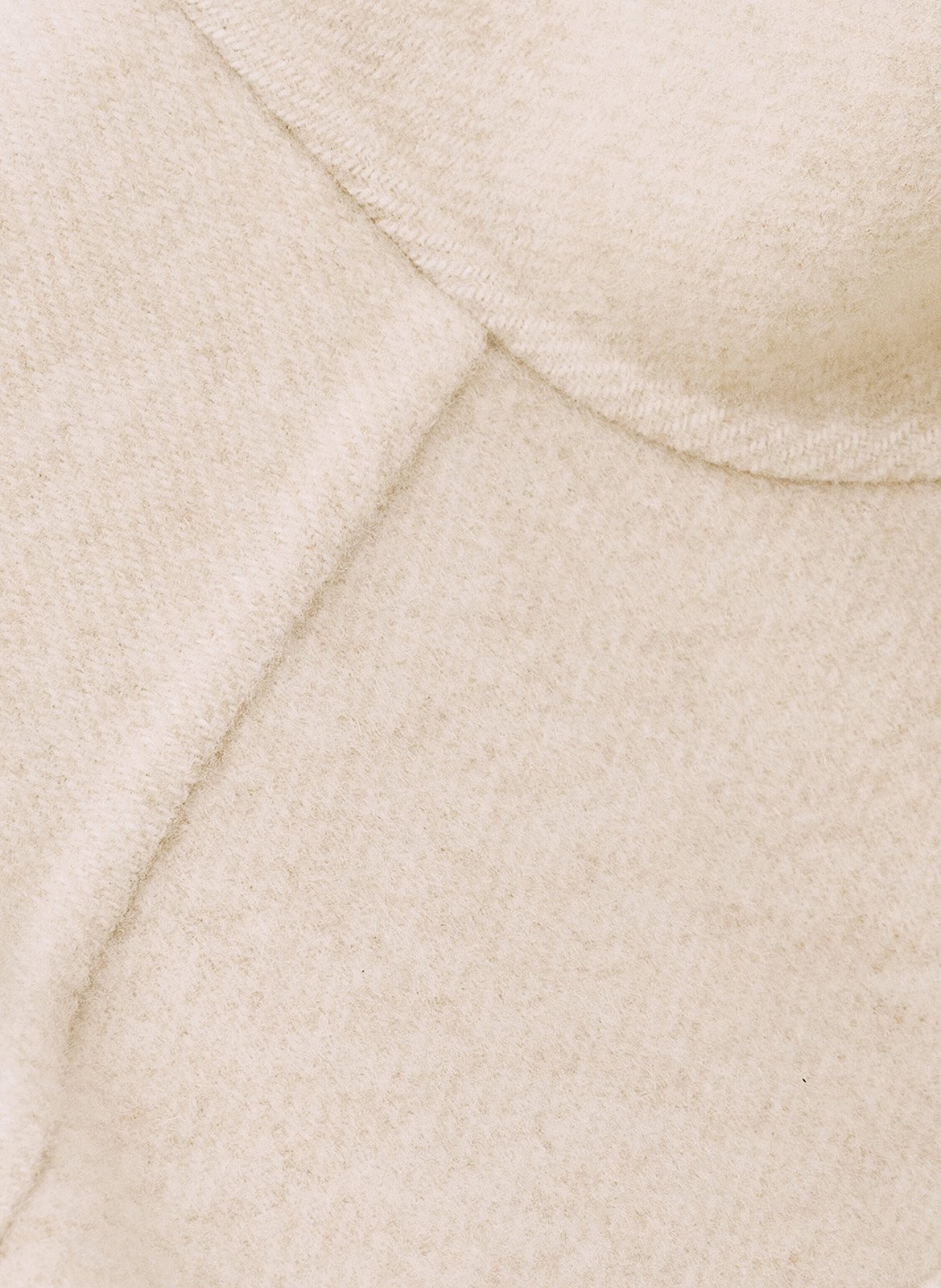 Wijde mantel van wolmix met ceintuur BA&SH Beige