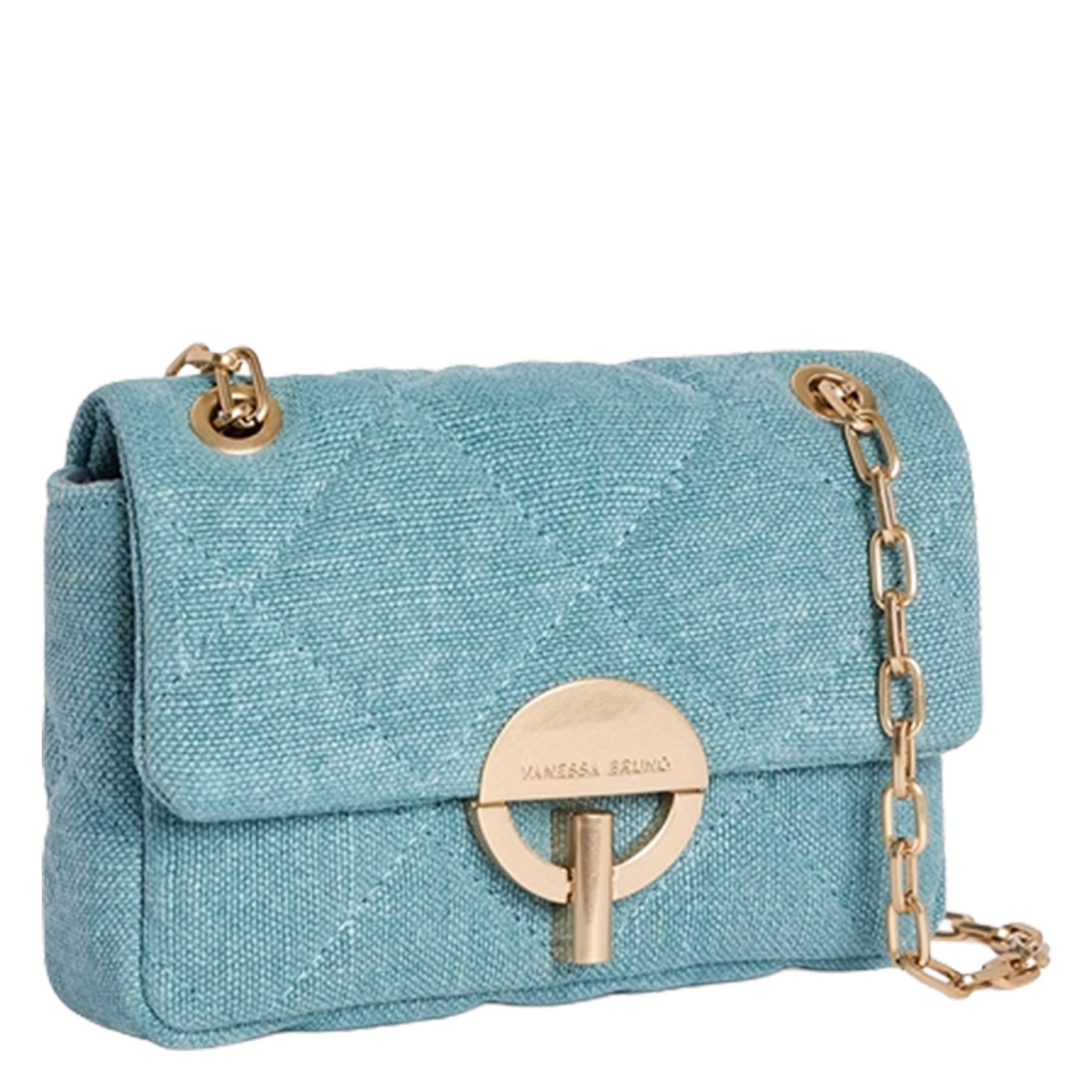 Imitatieleren schoudertas Blauw