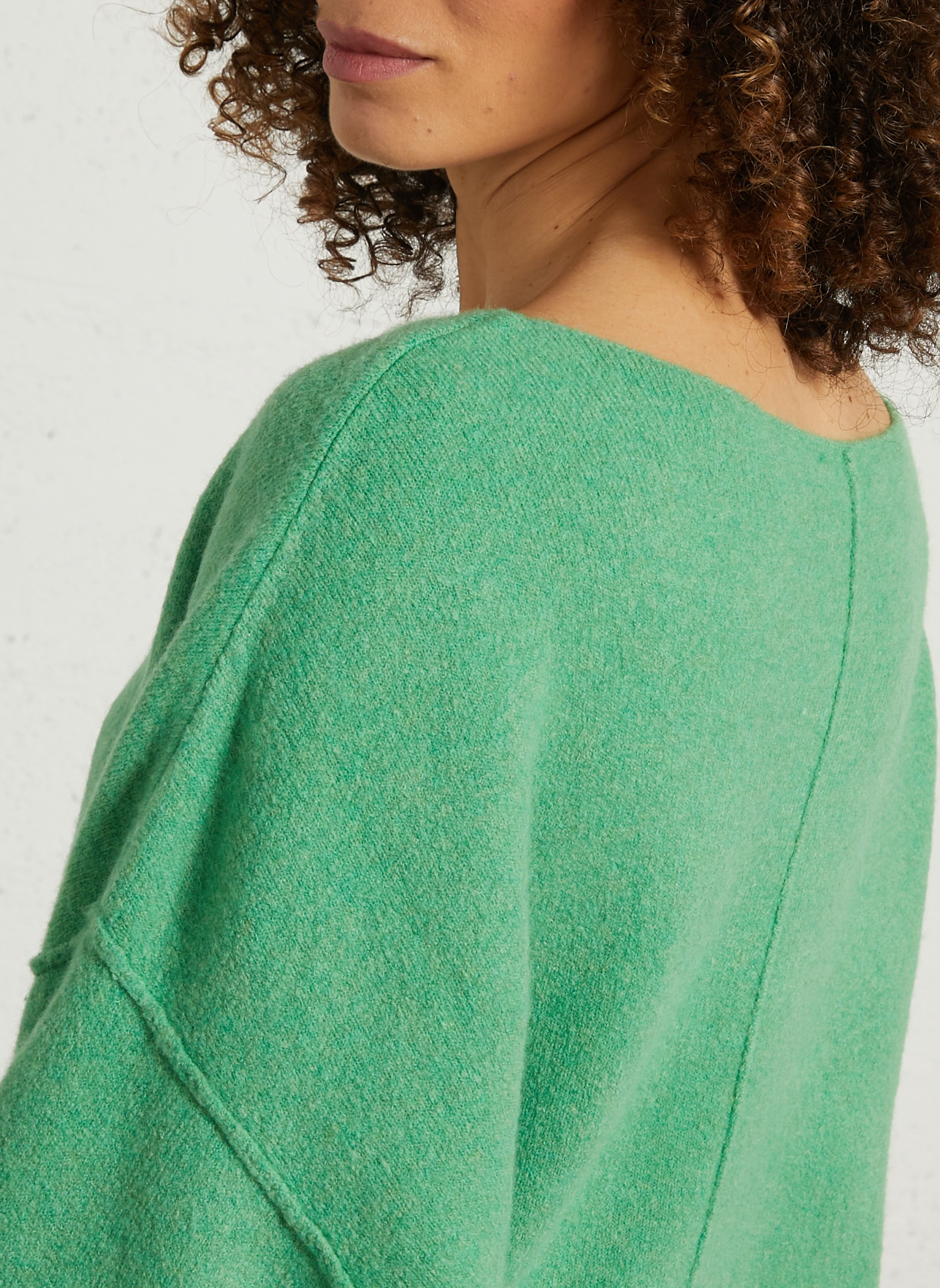 Wool-blend boat-neck jumper AMERICAN VINTAGE Green