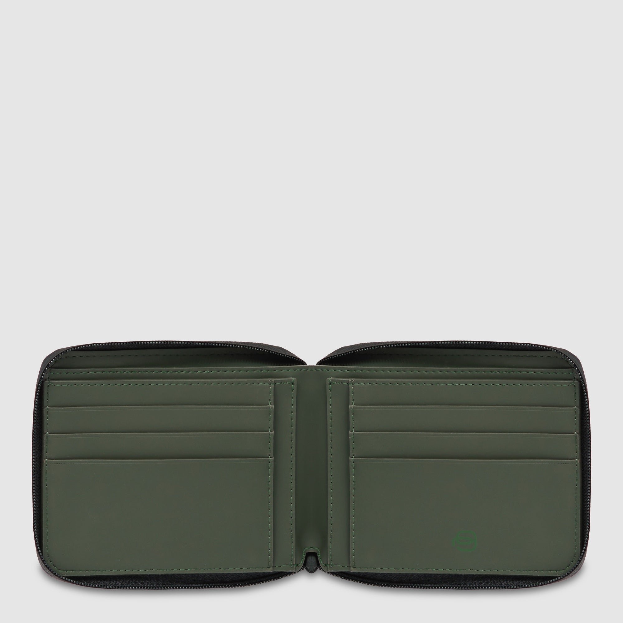 Men's zip wallet PIQUADRO Green
