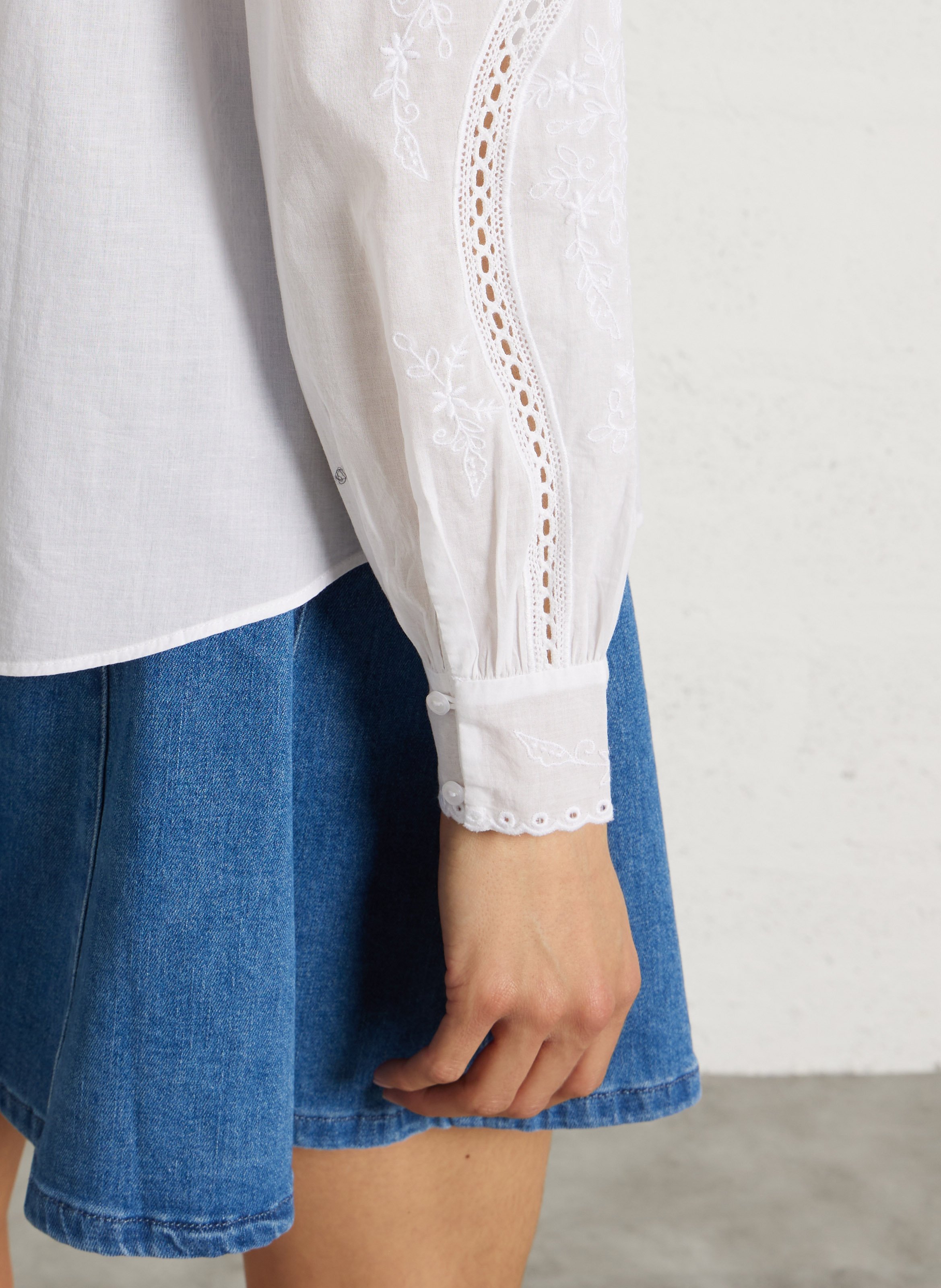 Blouse met klassieke kraag SUD EXPRESS Wit