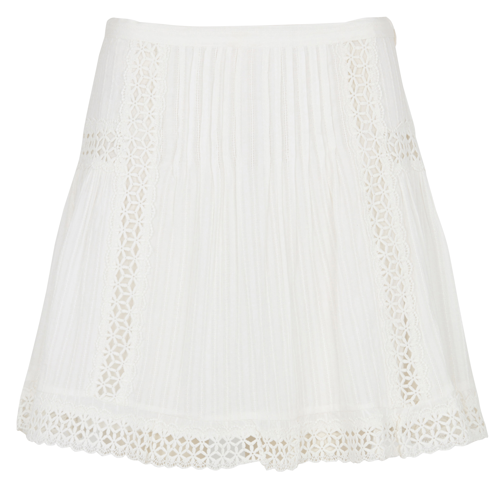 Jupe courte évasée en coton PETITE MENDIGOTE Beige