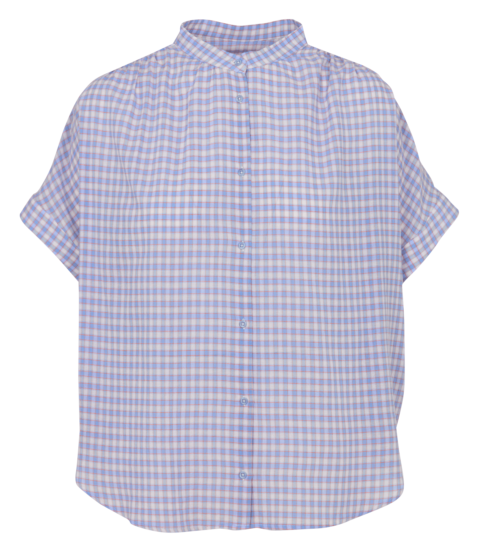 Blouse col rond à carreaux SACRECOEUR Multicolore