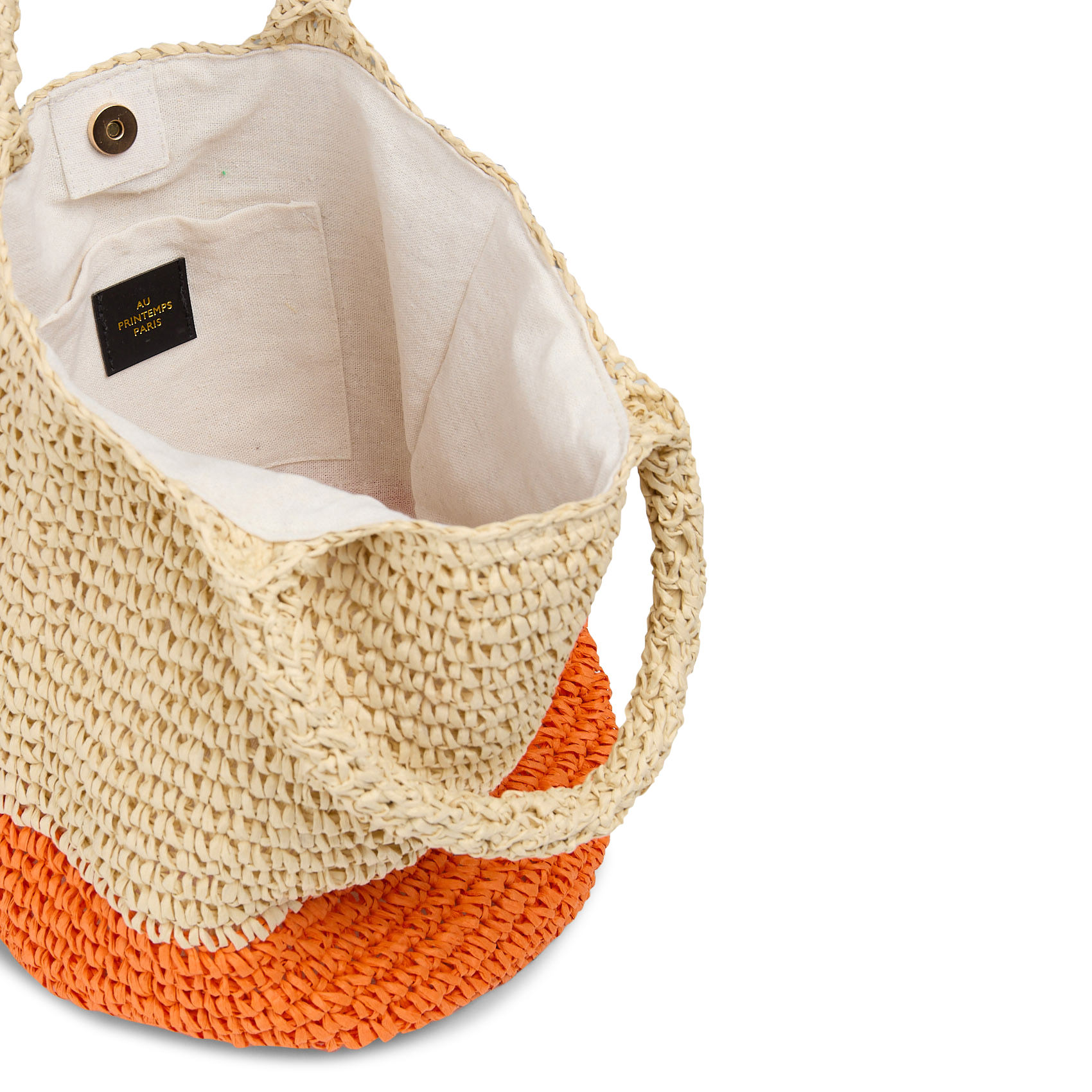Panier tressé AU PRINTEMPS PARIS Orange