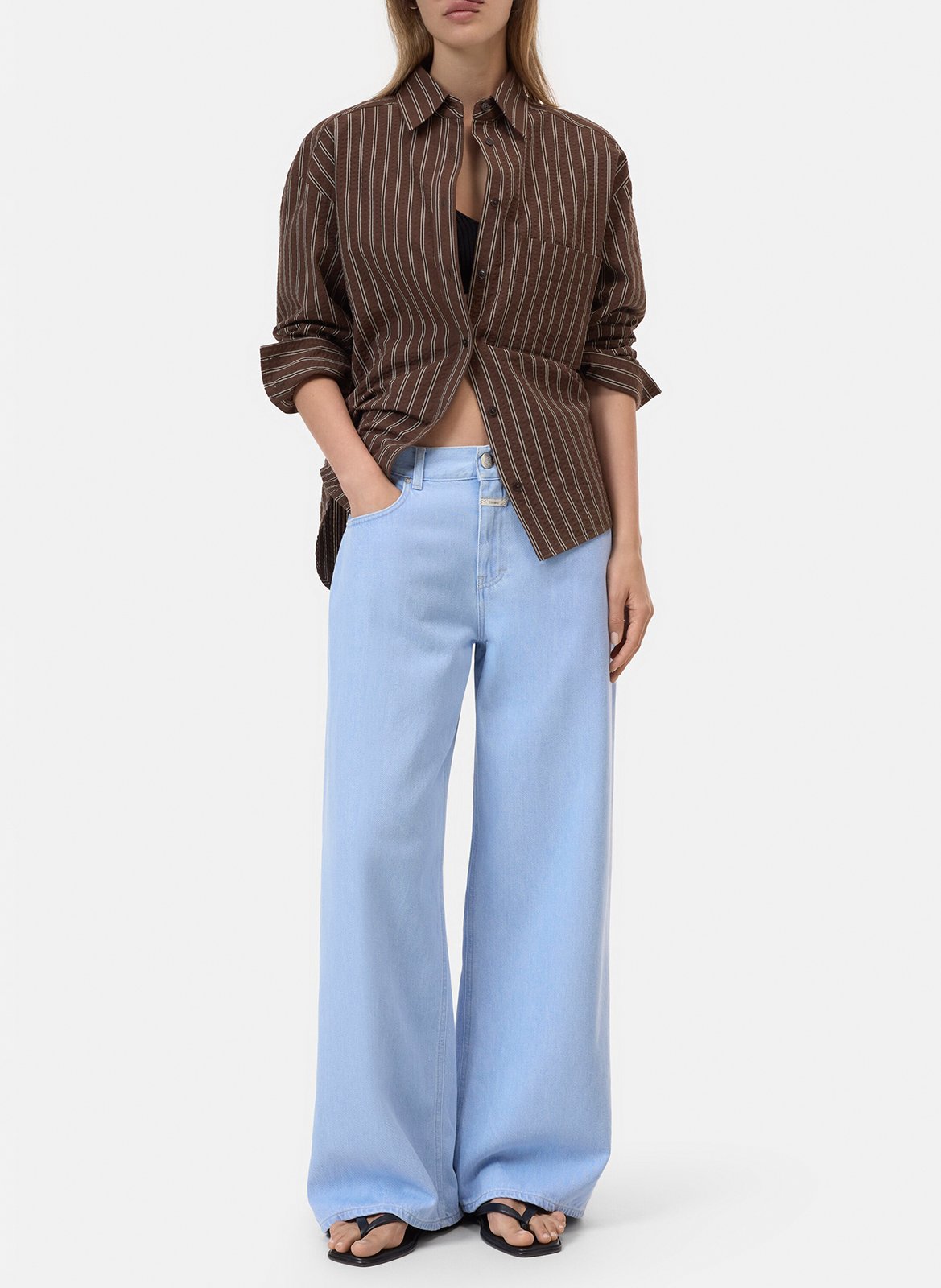 Weit geschnittene Jeans - aus Baumwolle CLOSED Blau