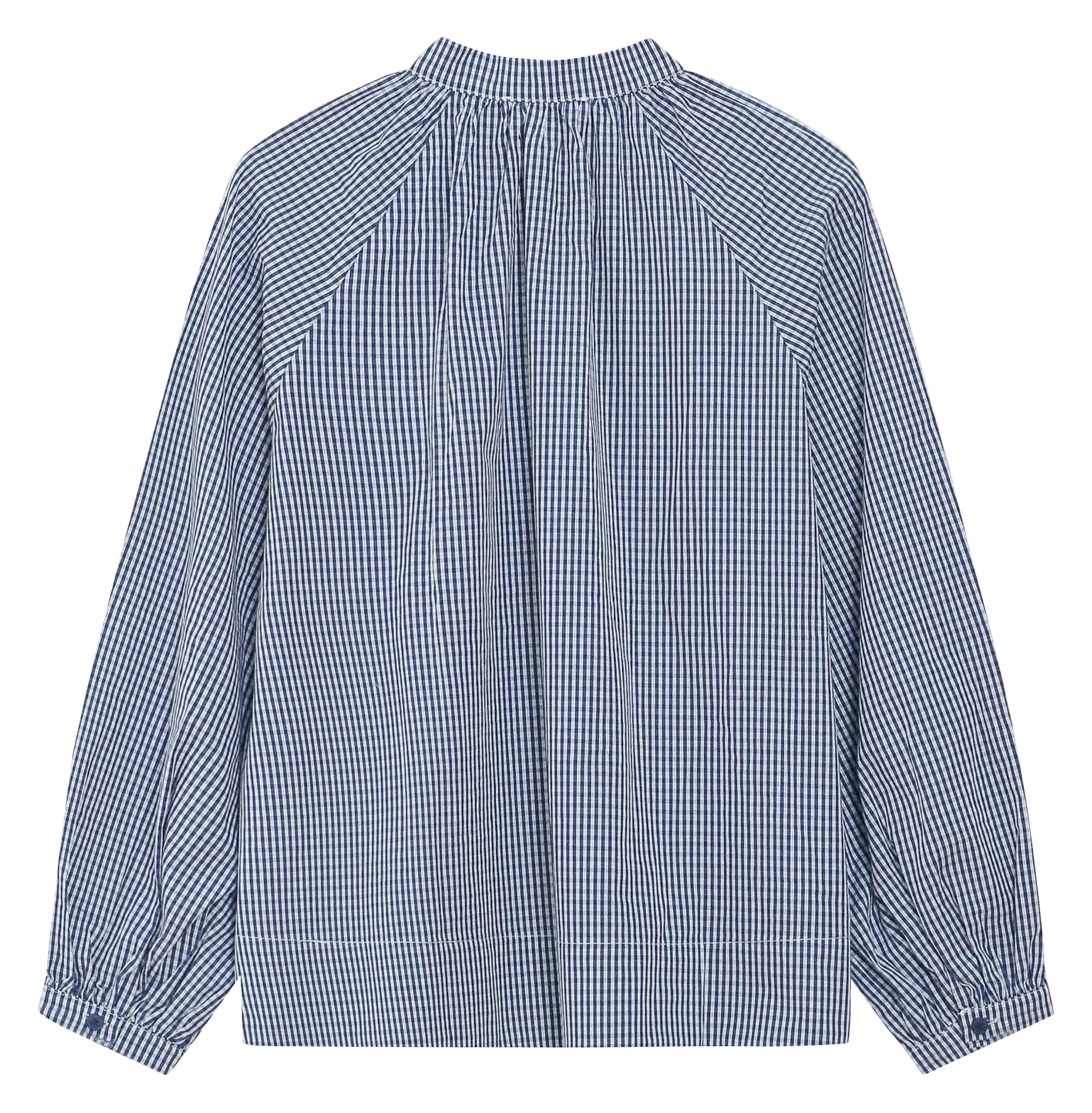 Blouse droite col rond en coton imprimé GRACE ET MILA Bleu