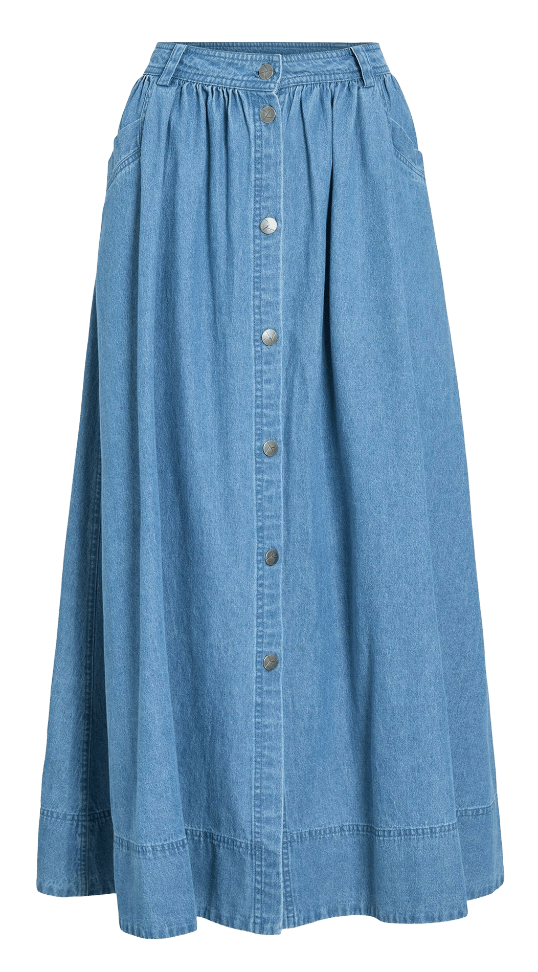 Jupe longue ample en coton ROUGE EDIT Bleu