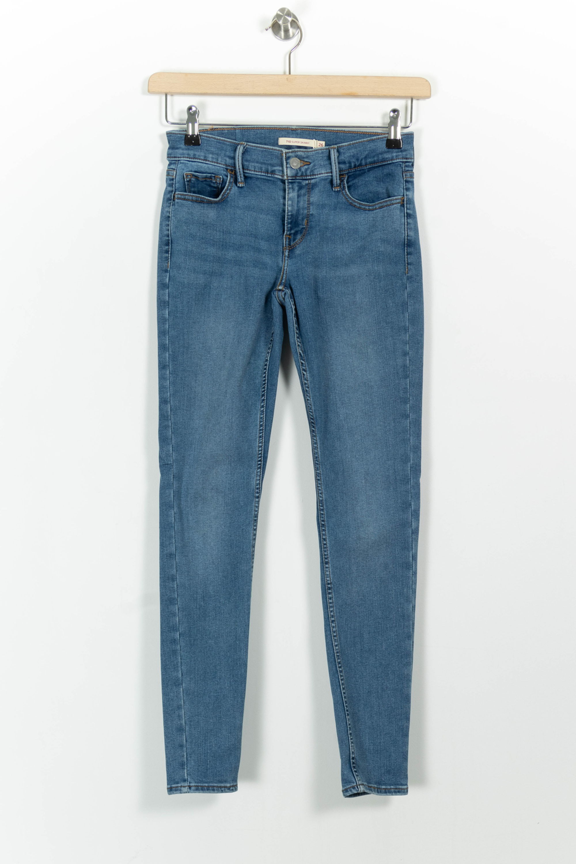 Cropped slim jeans with studs LEVI'S - Seconde main Blue