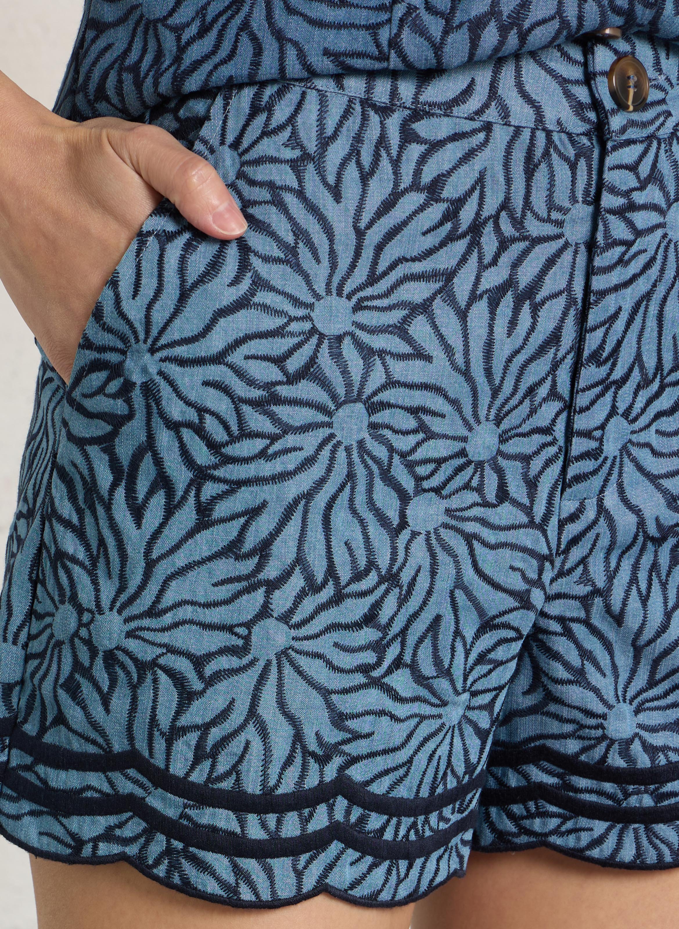 Kurzes großes besticktes Kleid LA PETITE ETOILE Blau