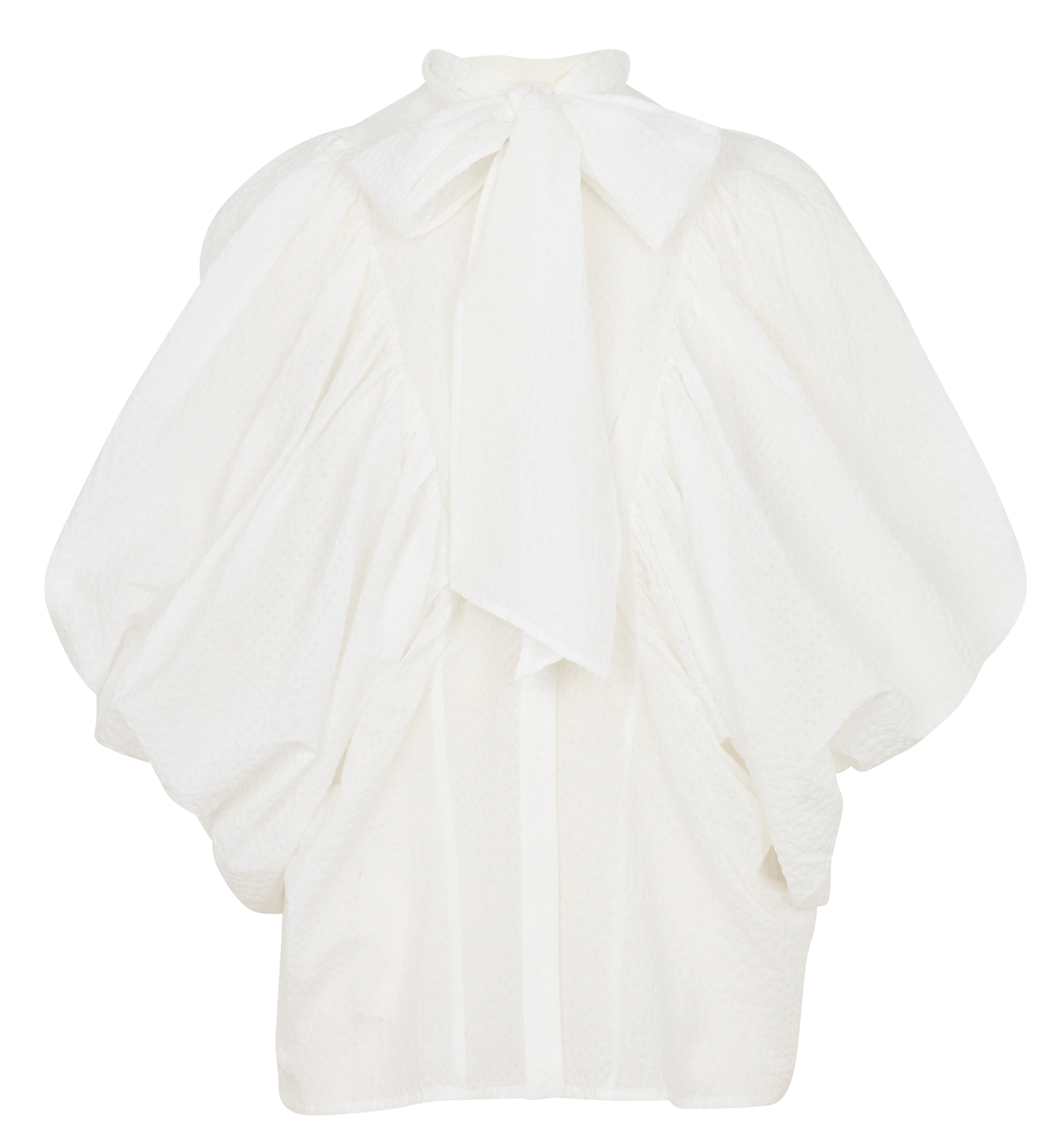 Weite Baumwollbluse THE LABEL EDITION Weiss