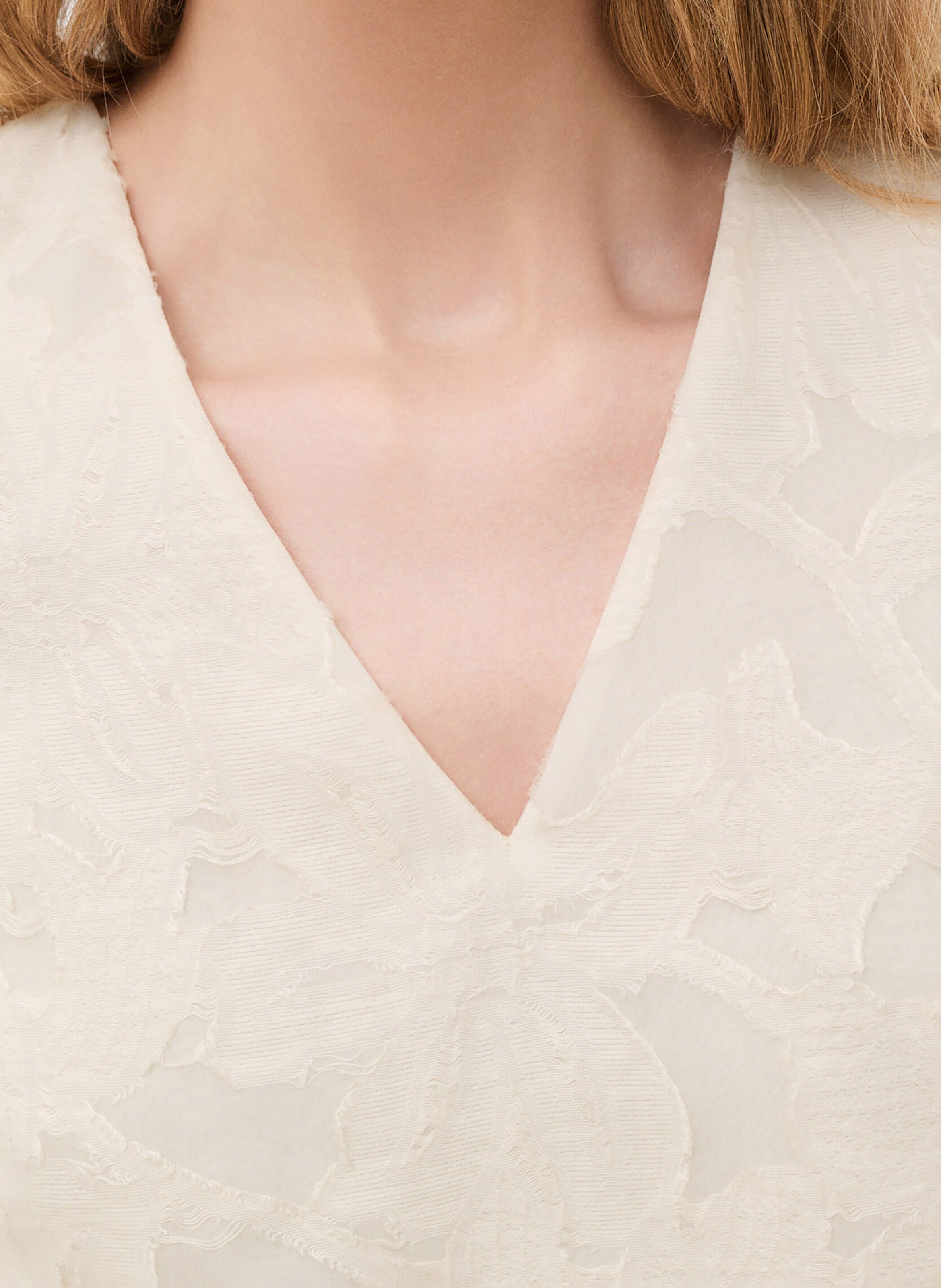 V-neck top CAROLL Beige