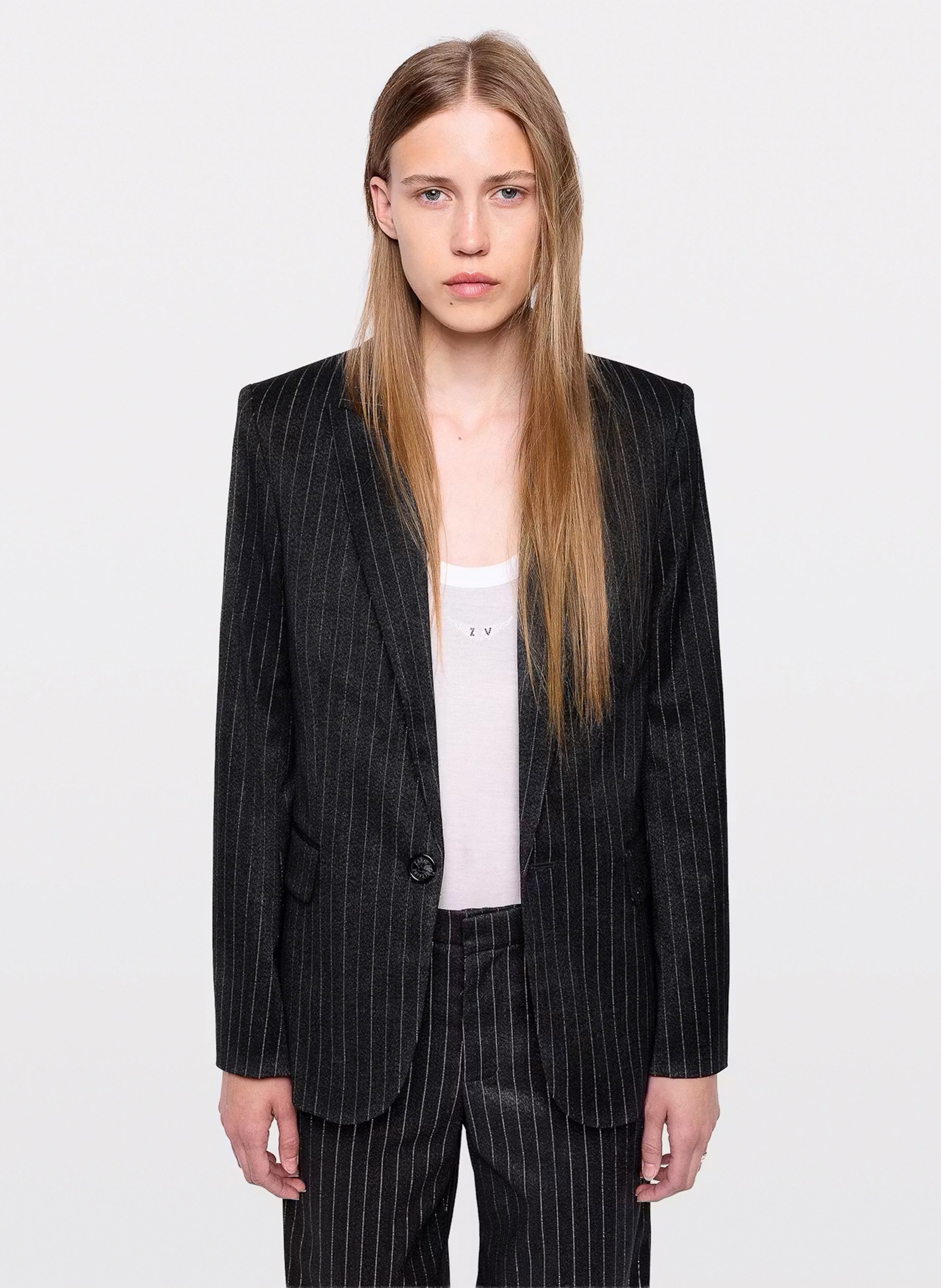 Veste tailleur rayée ZADIG&VOLTAIRE Gris