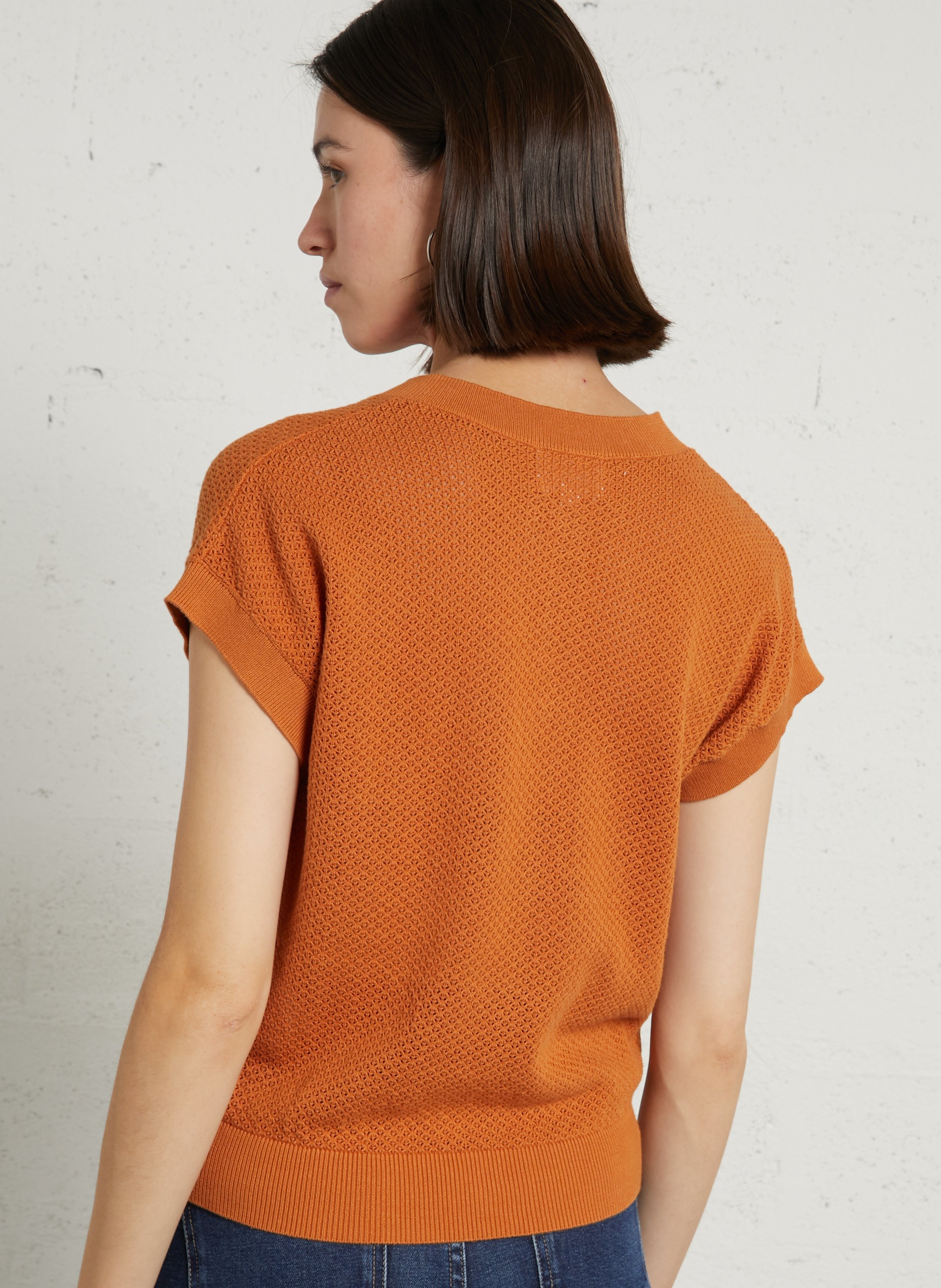 Oversized cotton cardigan MAISON 123 Golden