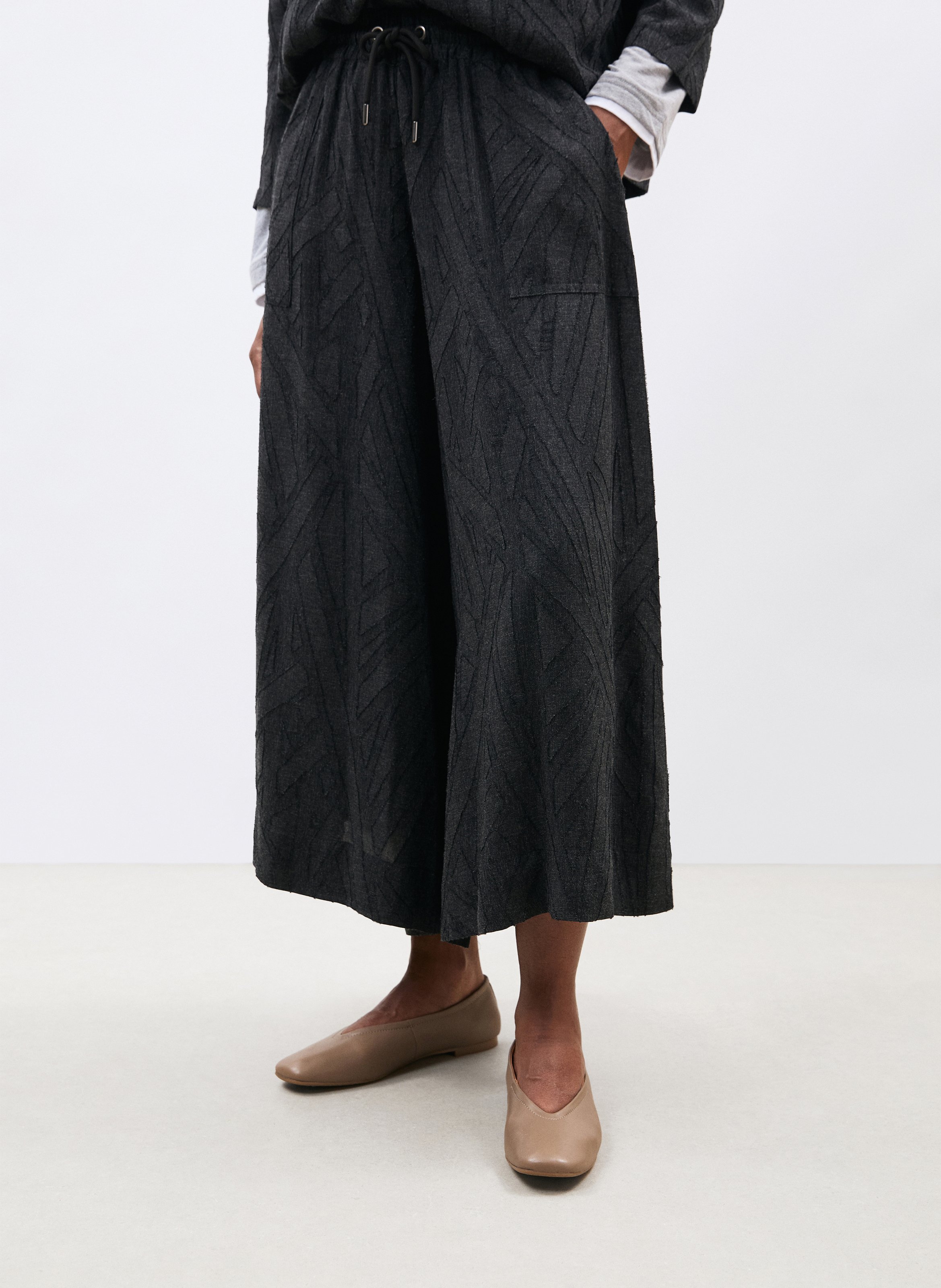 Wide-leg 7/8 pants HUMILITY Grey