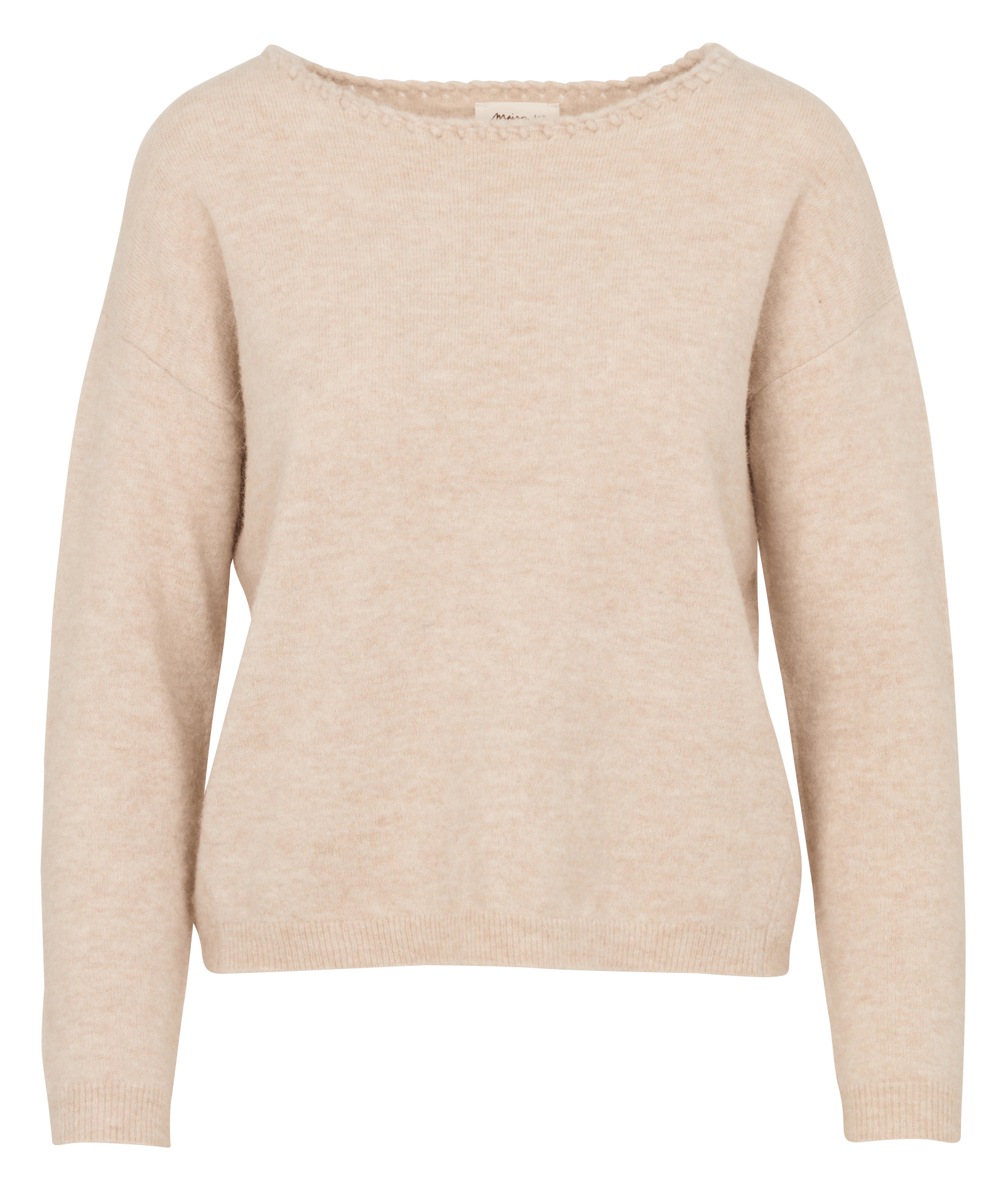 Jersey recto de mezcla de lana MAISON 123 Blanco