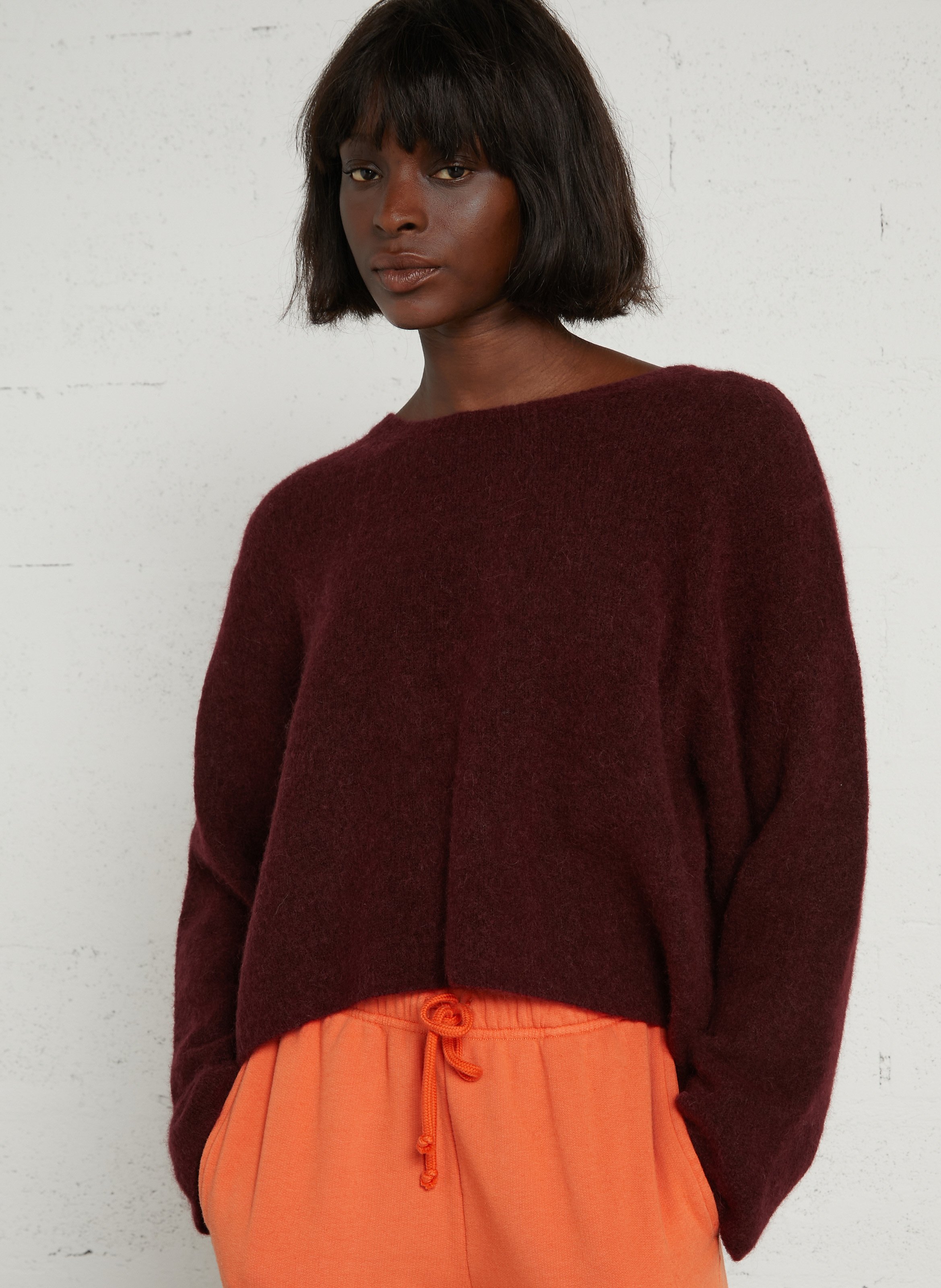 Gerade geschnittener Rundhalspullover AMERICAN VINTAGE Rot