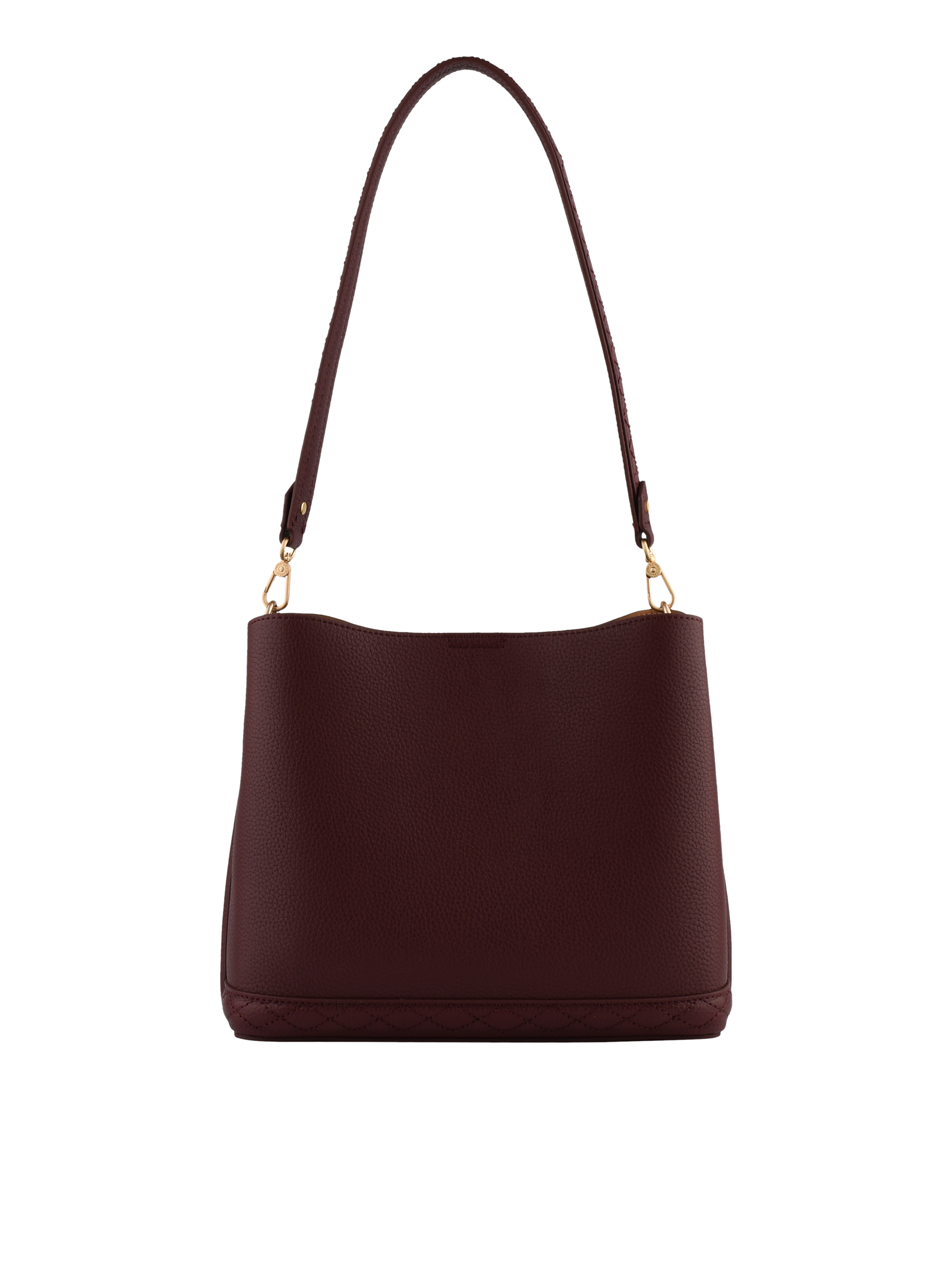 Sac porté épaule en cuir de vachette façon daim POURCHET Rouge
