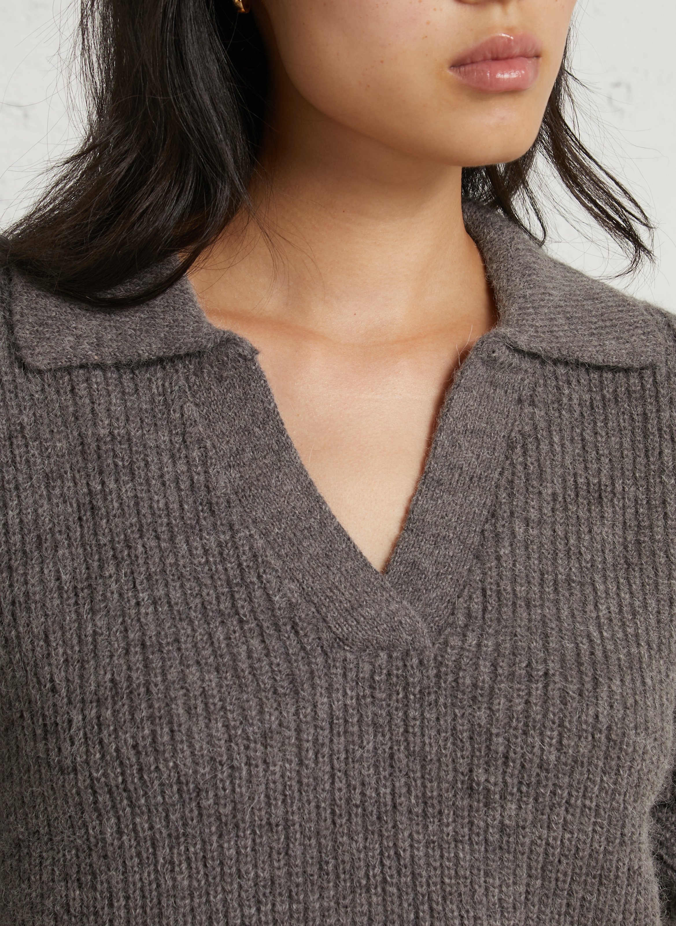 Gerade geschnittener Strickpullover DIEGA Grau