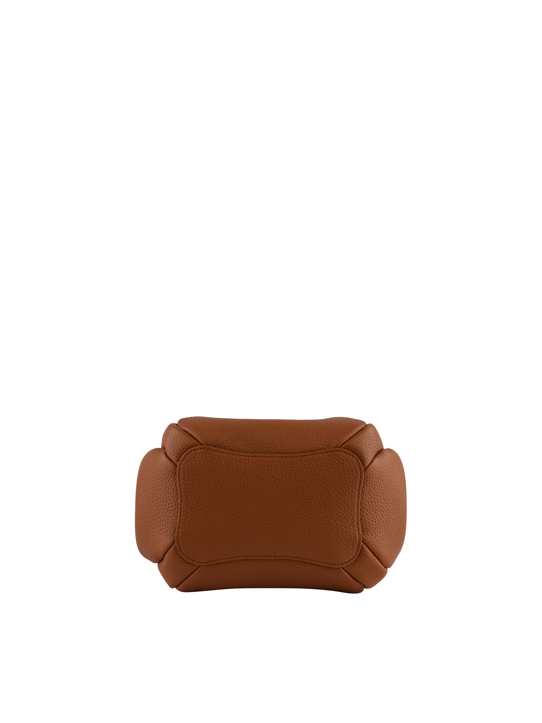 Calfskin leather handbag POURCHET Brown