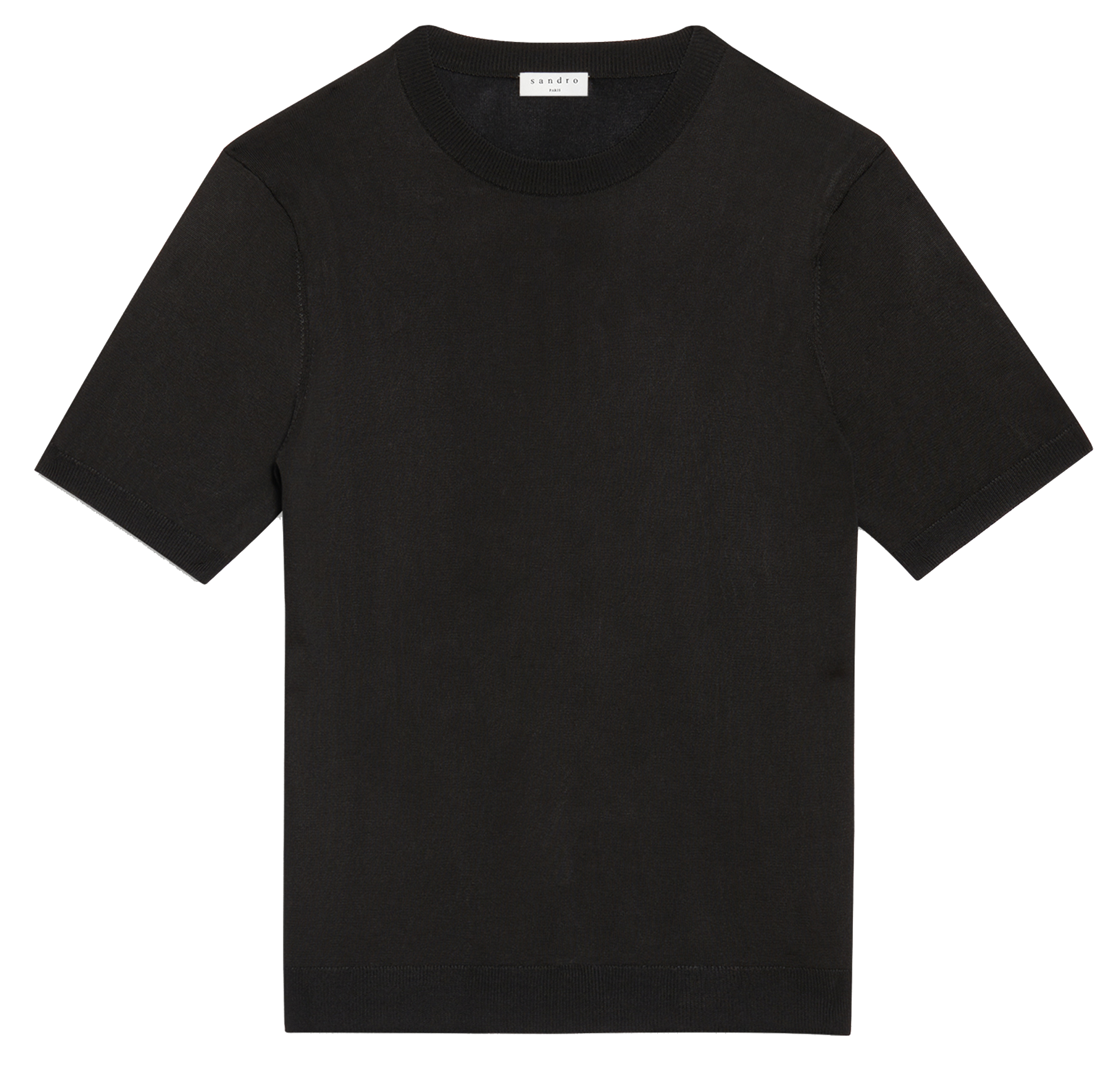 Regular-fit round-neck T-shirt SANDRO Black