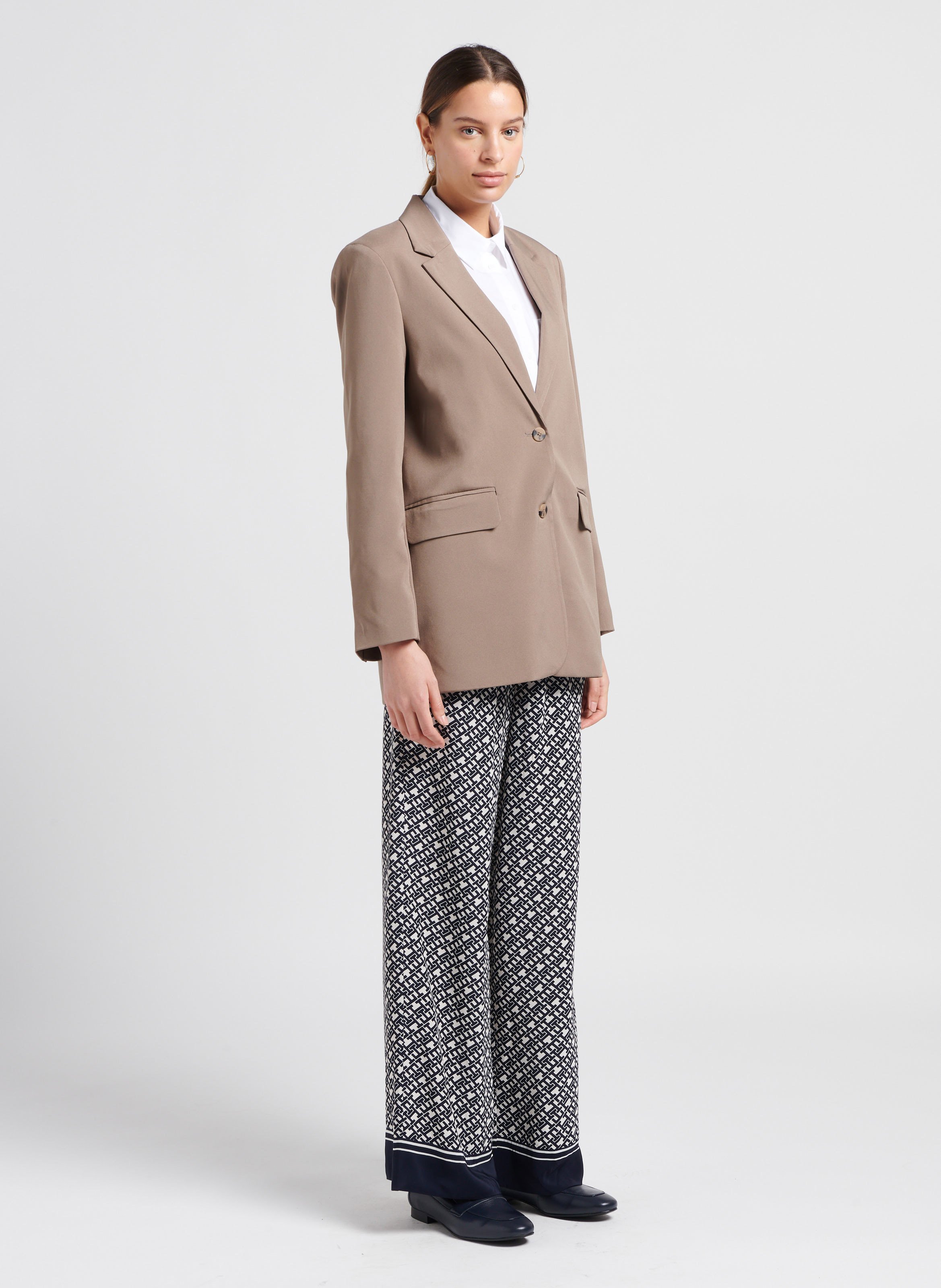 Veste de blazer droite VILA Marron