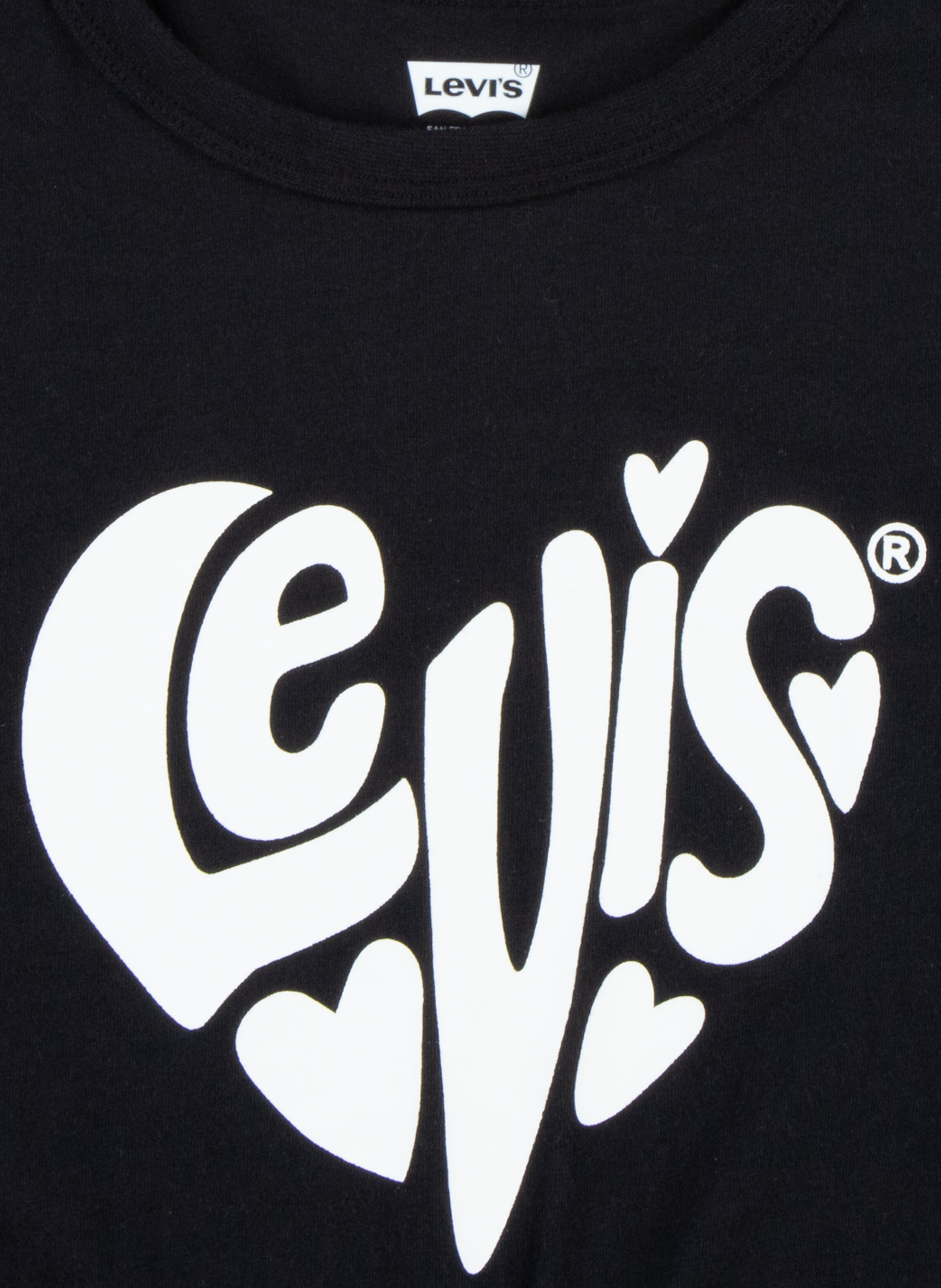 Tee-shirt sérigraphié en coton mélangé LEVI'S KIDS Noir