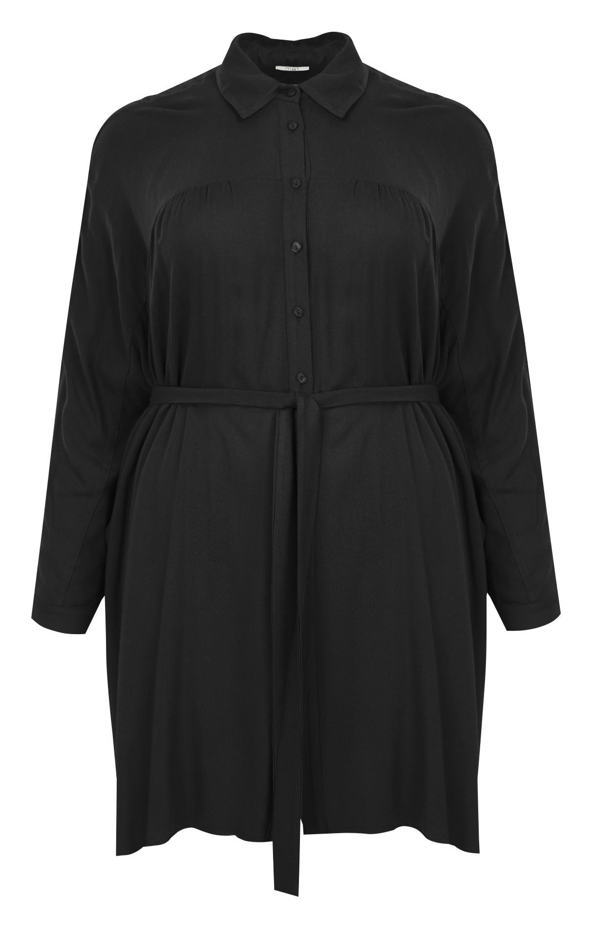 Korte overhemdjurk met ceintuur MAT FASHION Zwart