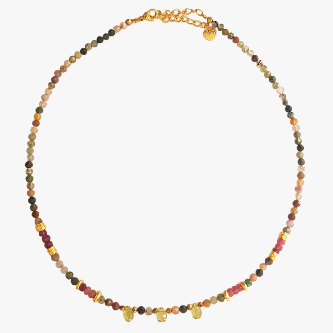 Indian agate necklace GINANDGER Multicolored