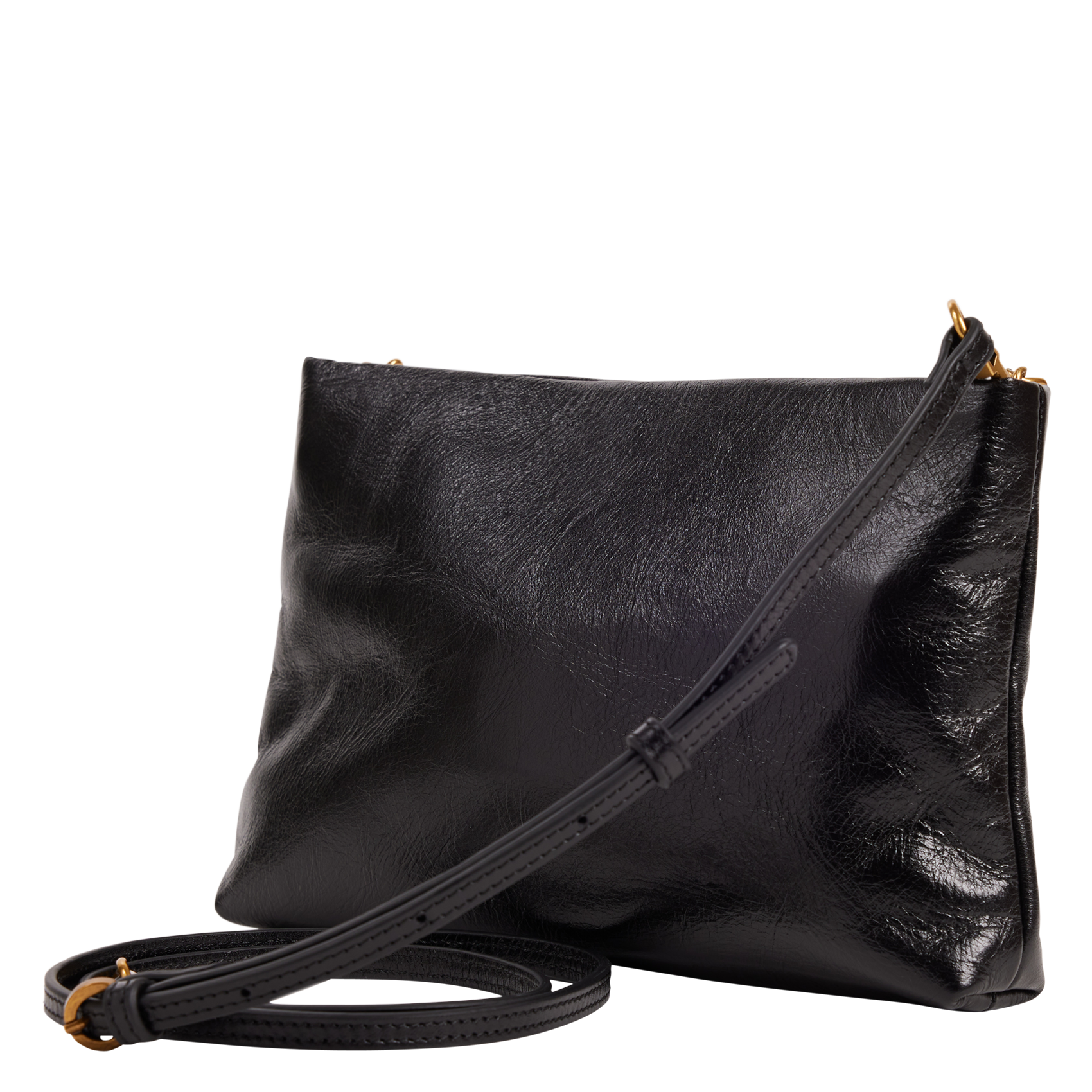 Pochette en cuir Noir