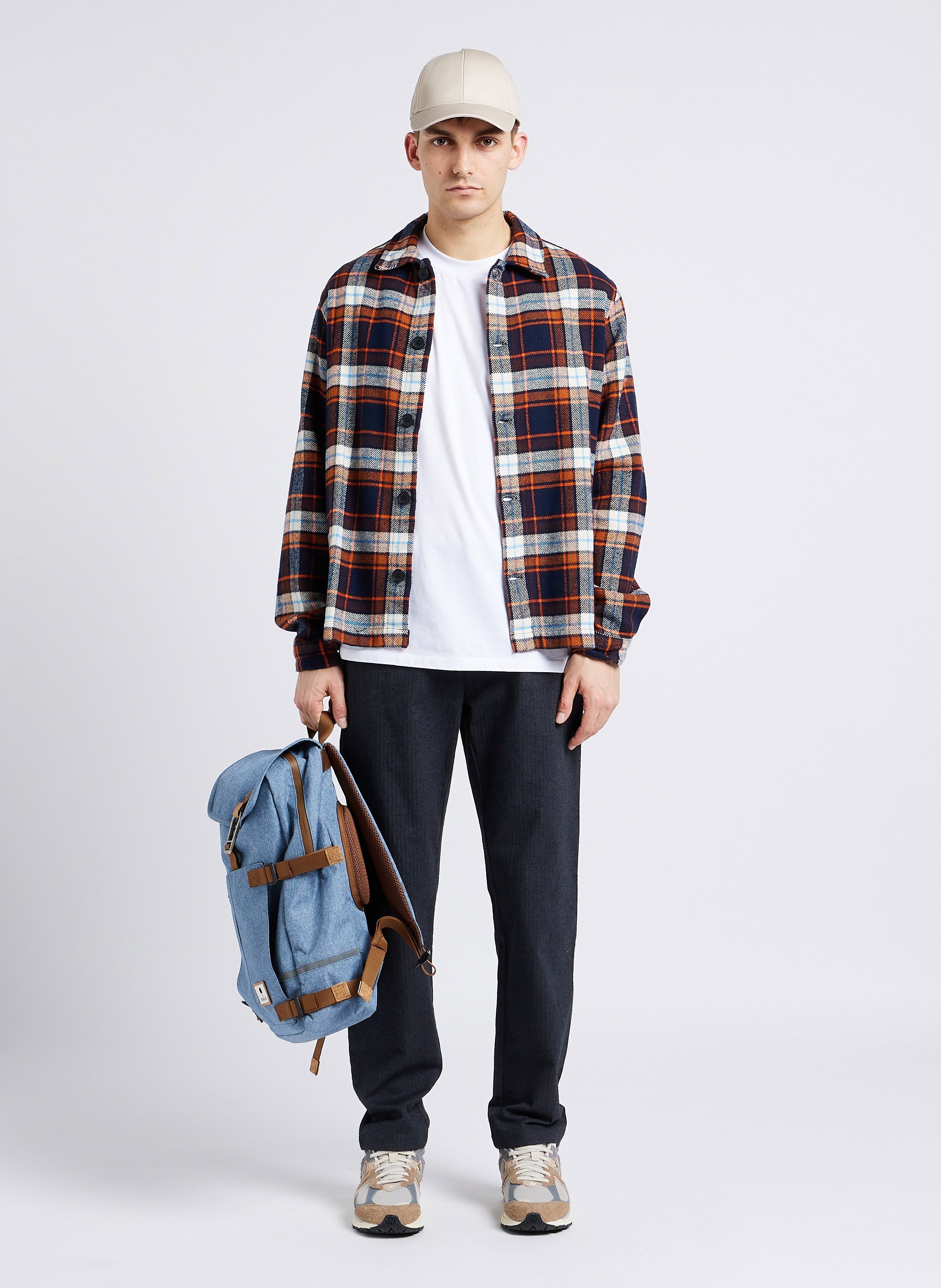 Surchemise col classique en coton bio KNOWLEDGE COTTON APPAREL Orange