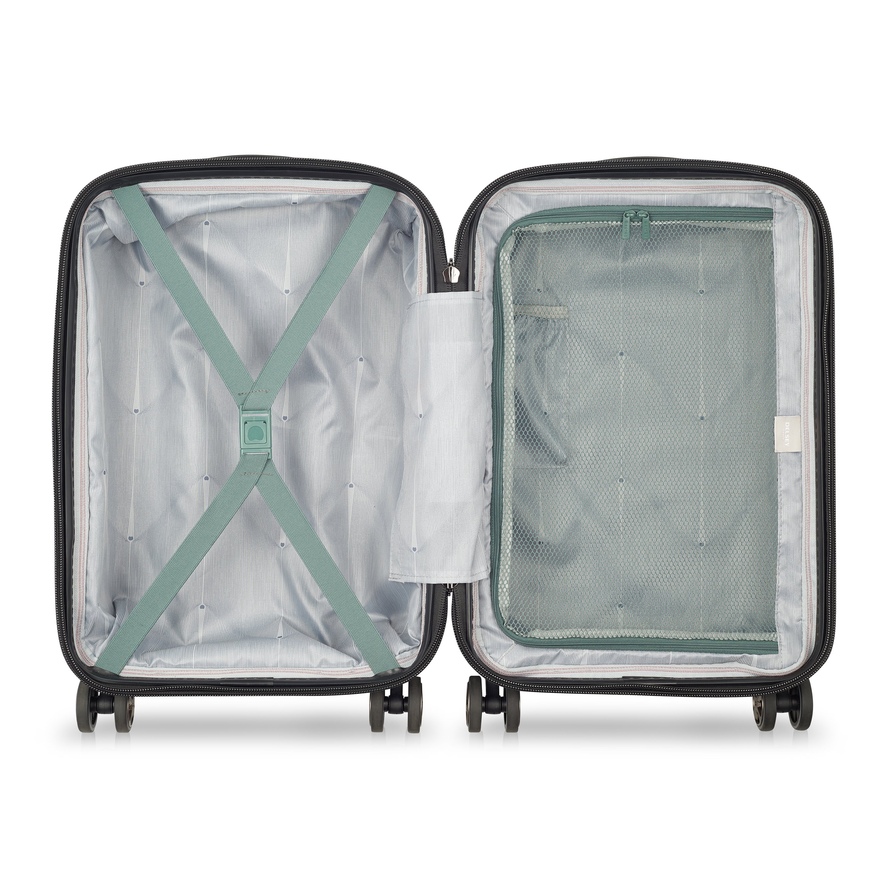 Rigid cabin suitcase Green