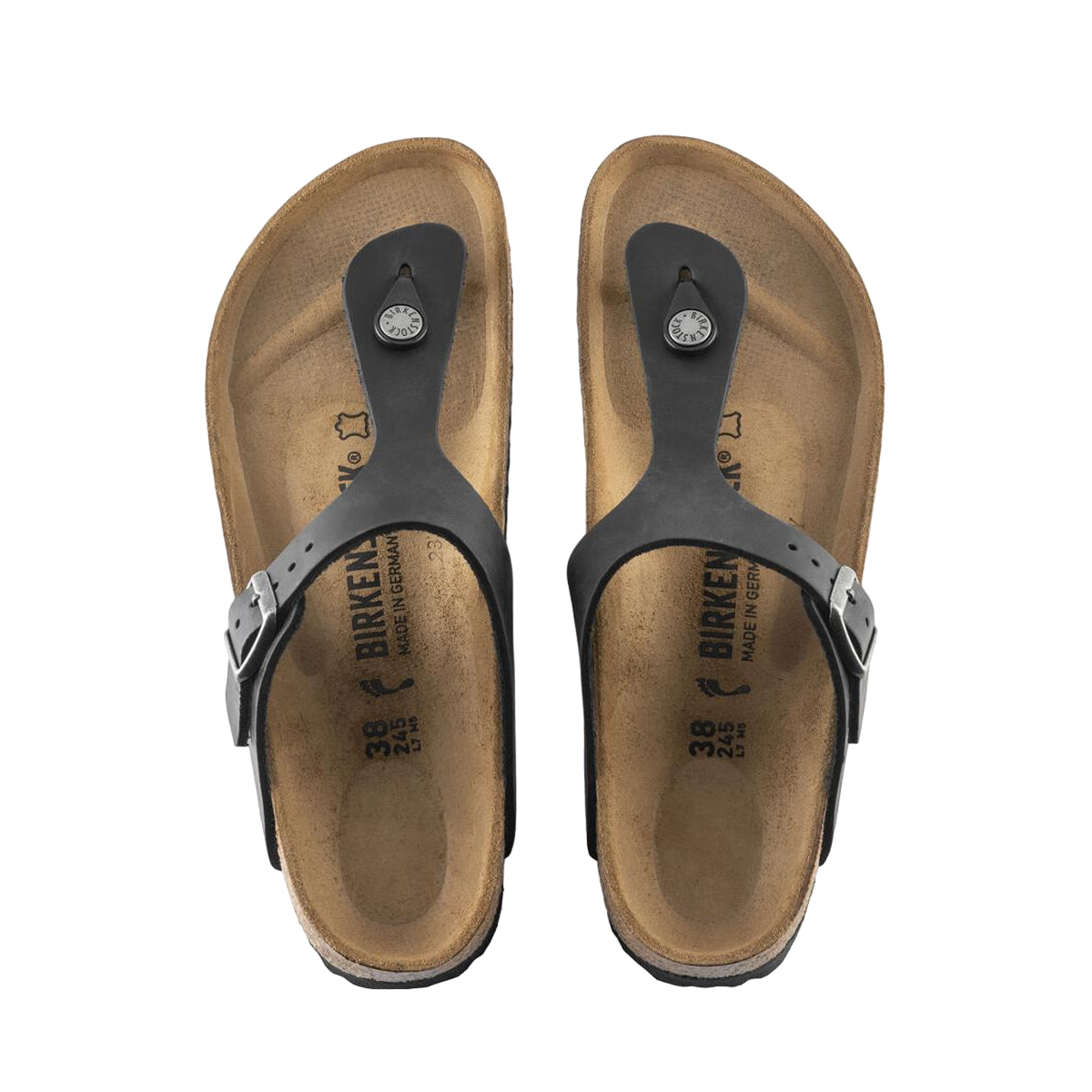 Faux leather sandals BIRKENSTOCK Black