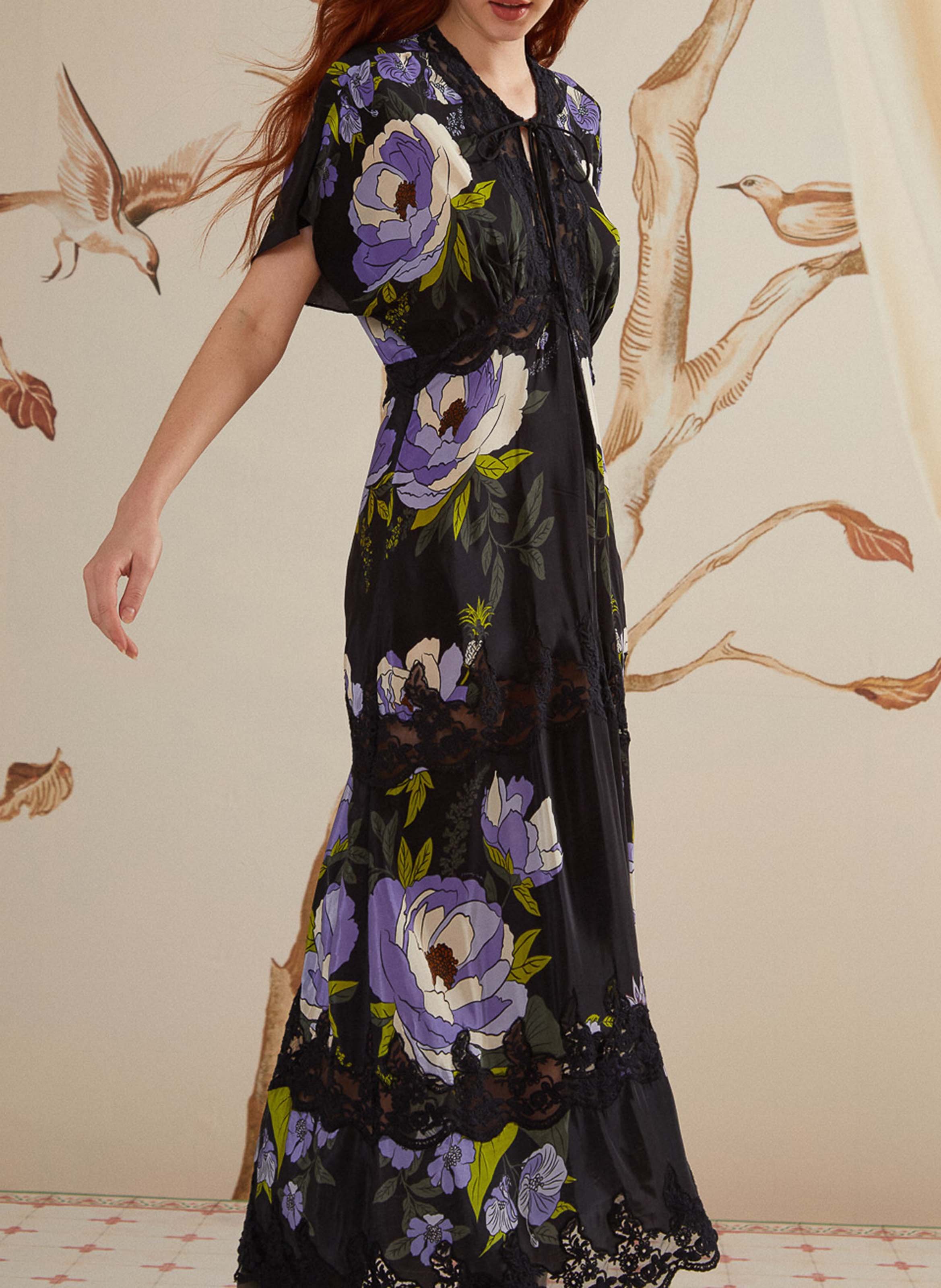 Dana long printed dress FARM RIO Black